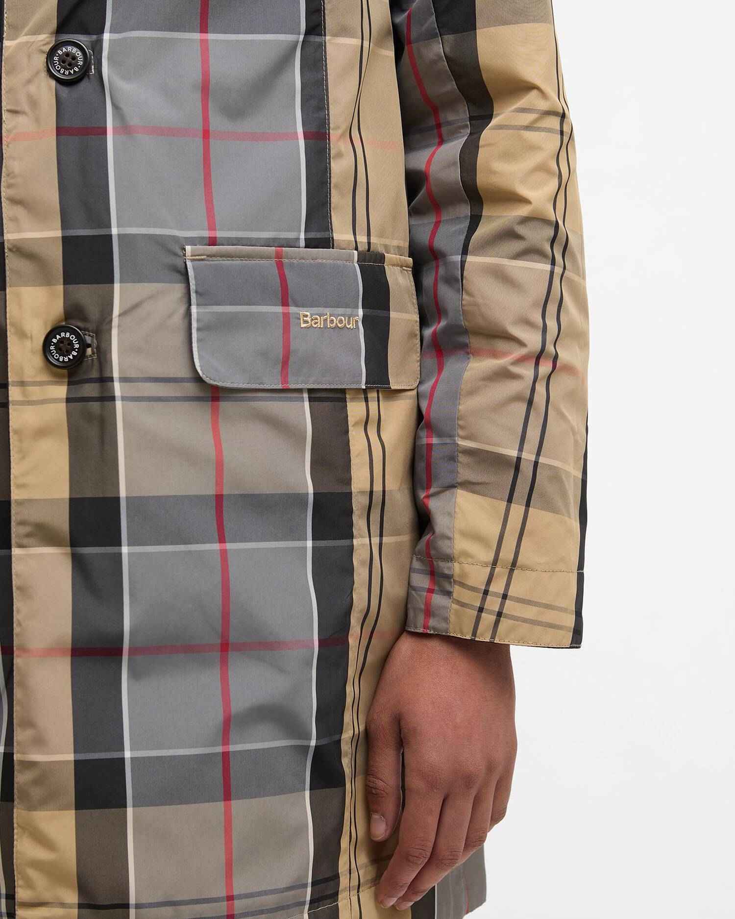 Barbour Babbity Showerproof Ss26 Showerproof (Black/Dress Tartan) - Image 5