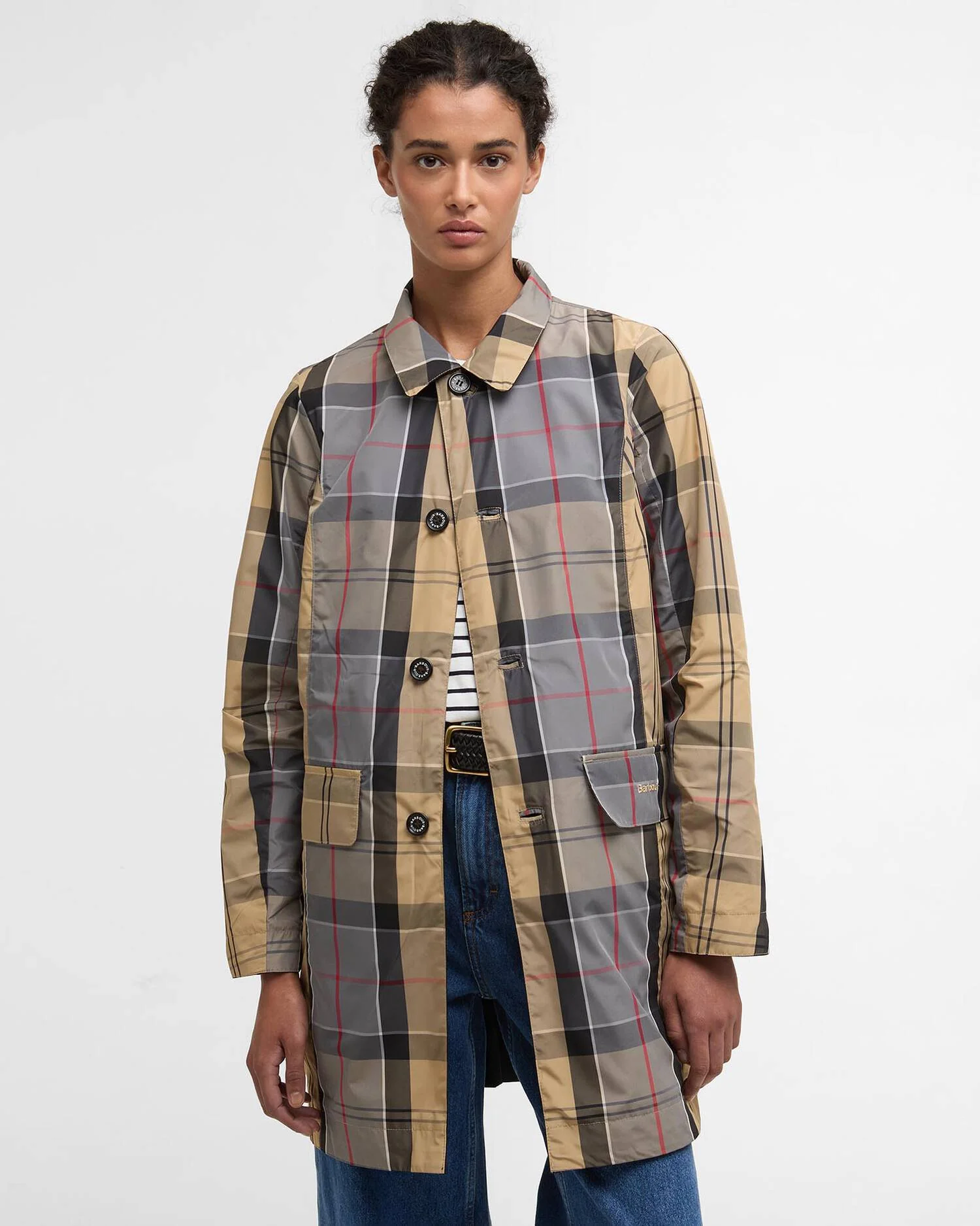 Barbour Babbity Showerproof Ss26 Showerproof (Black/Dress Tartan) - Image 6