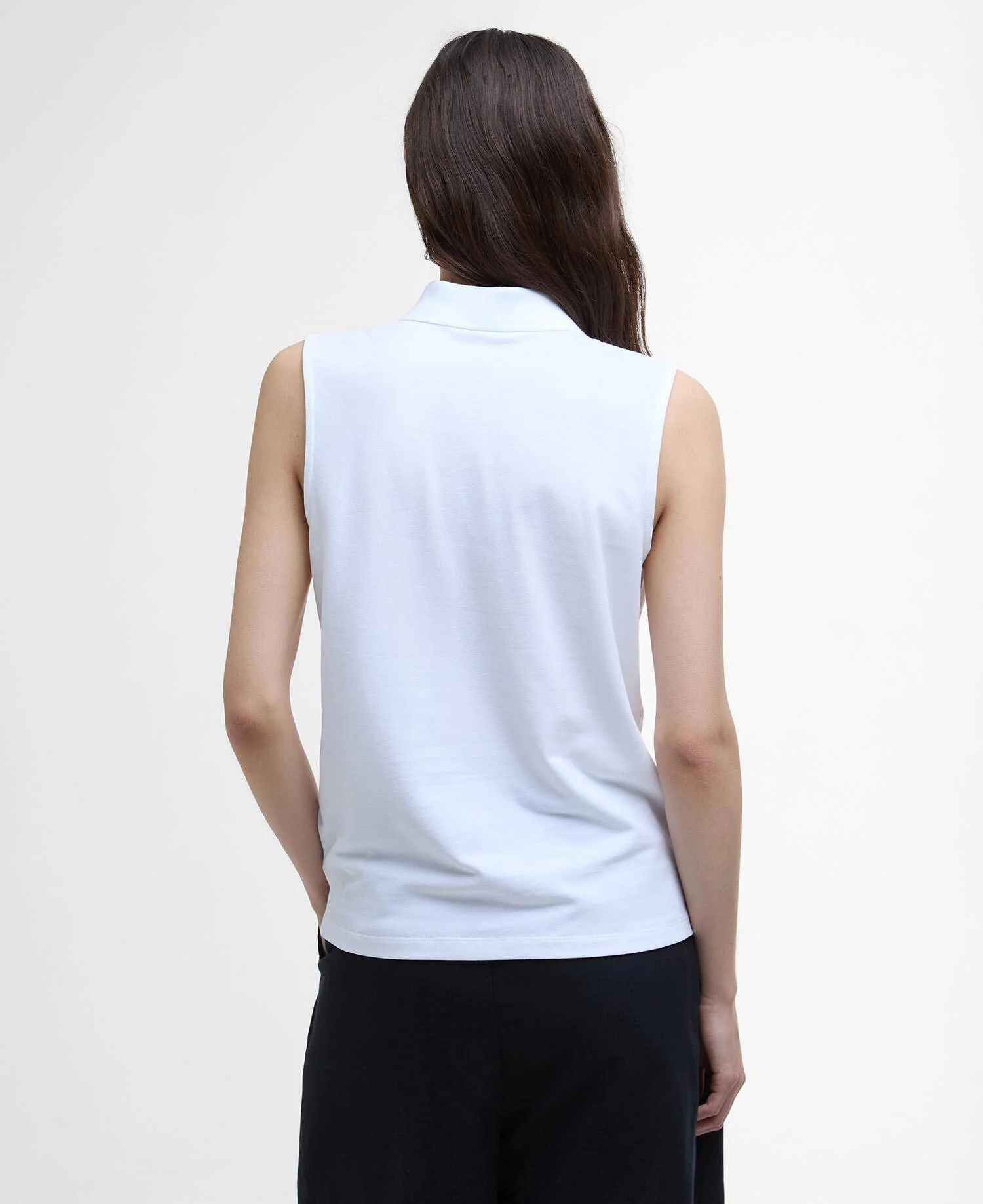 Barbour Bowford Sleeveless Polo Top Ss26 Midlayers (White) - Image 3