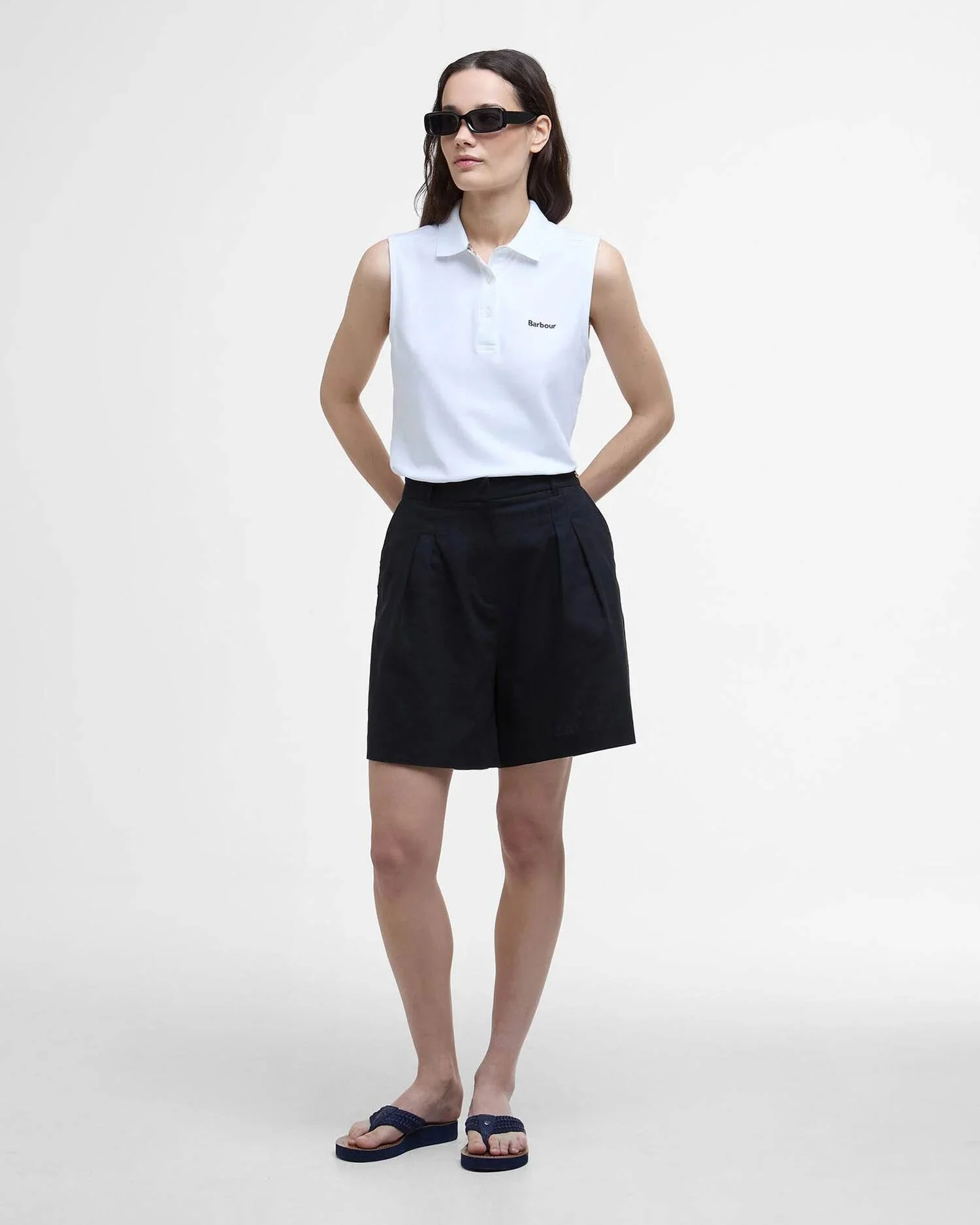 Barbour Bowford Sleeveless Polo Top Ss26 Midlayers (White) - Image 4