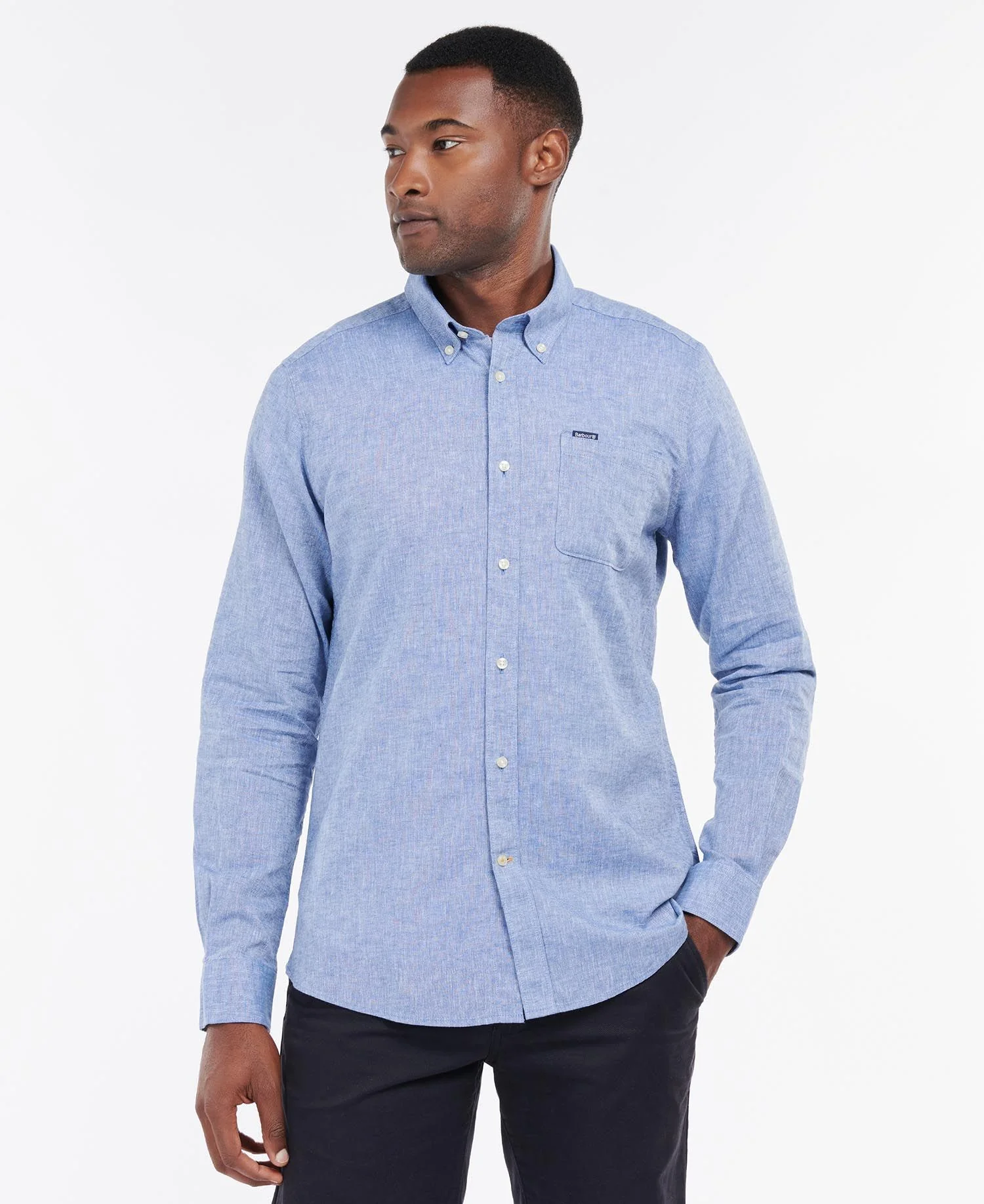 Barbour Nelson Tailored Shirt SS25 (Blue) - Image 2