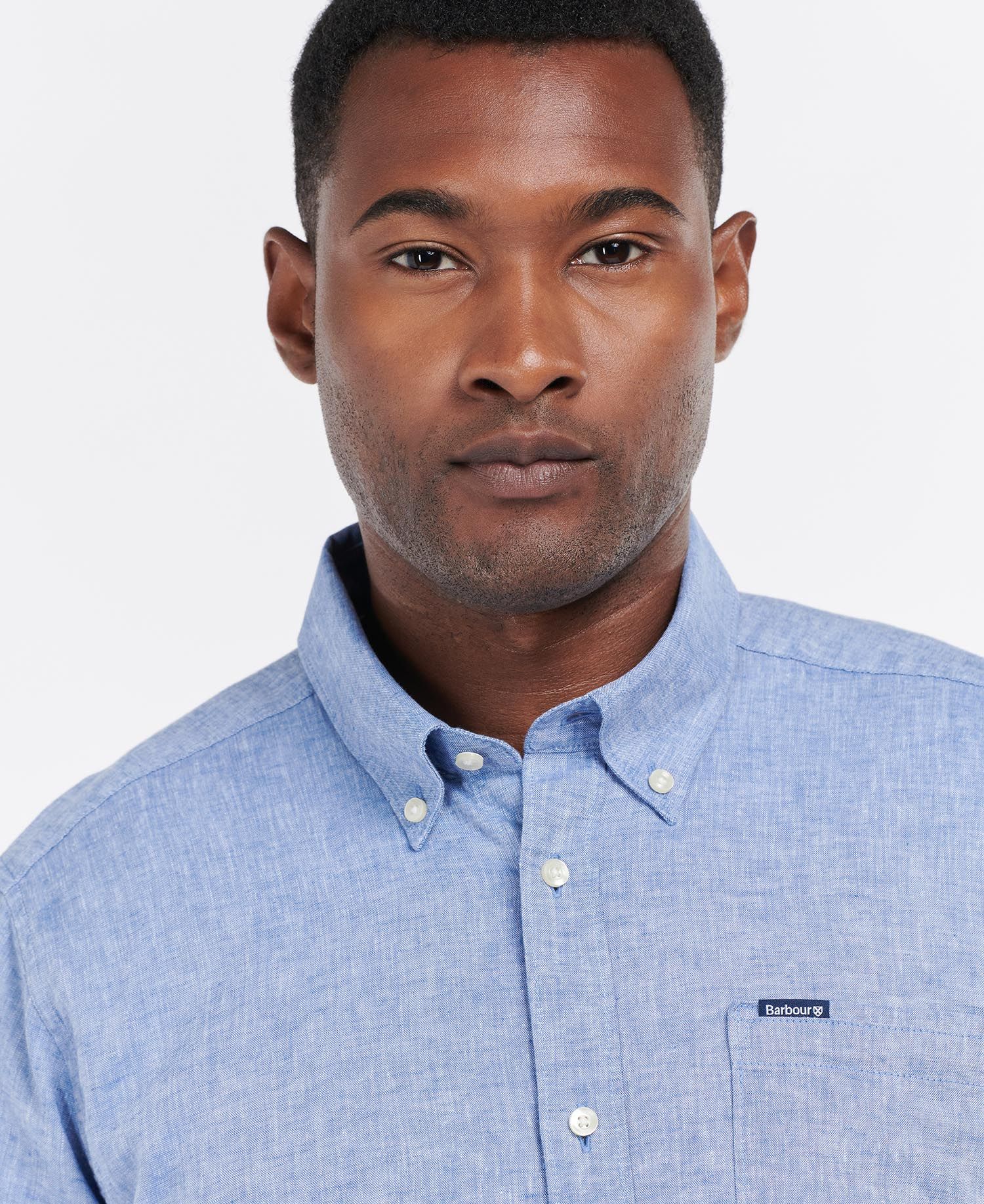 Barbour Nelson Tailored Shirt SS25 (Blue) - Image 4