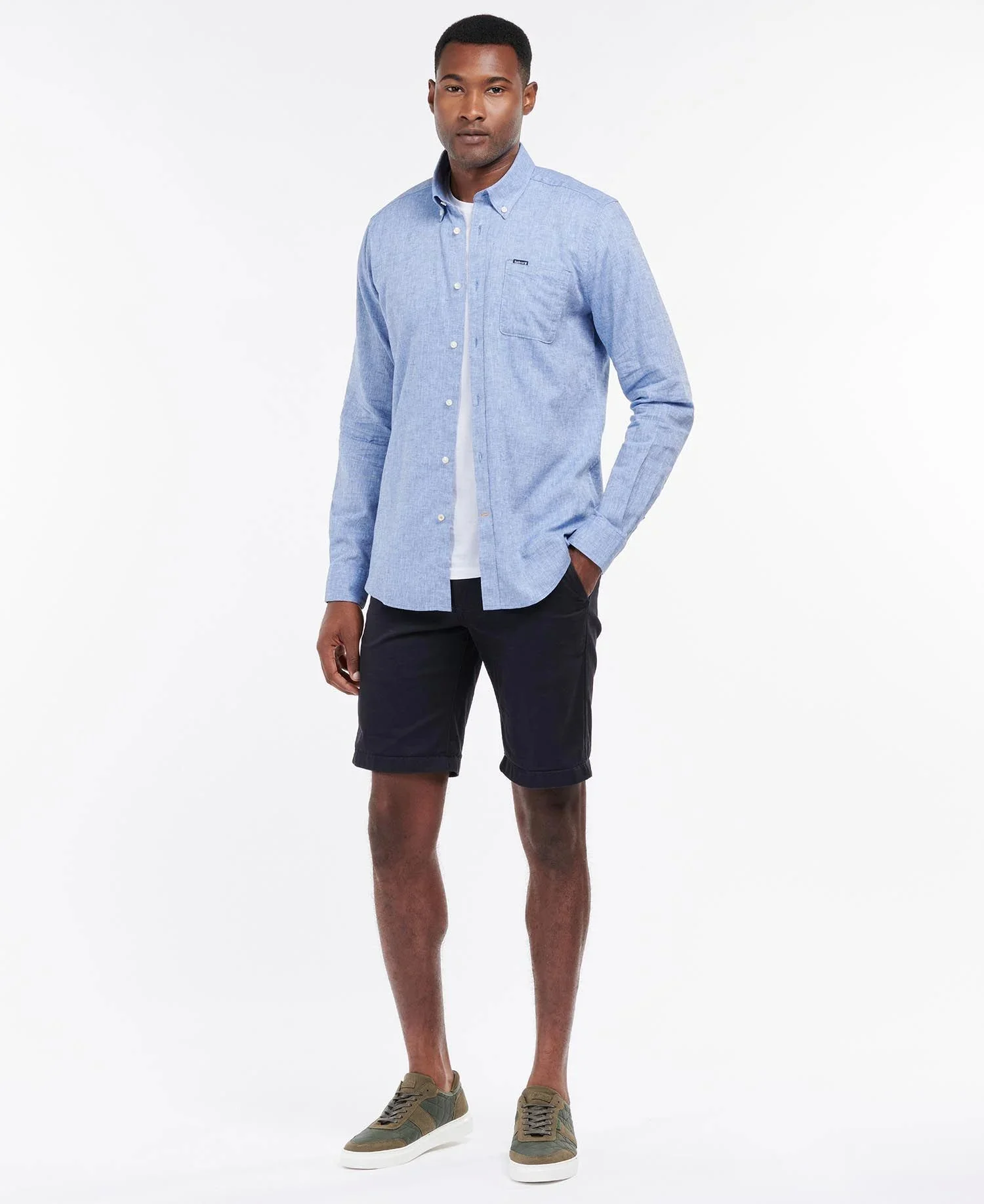 Barbour Nelson Tailored Shirt SS25 (Blue) - Image 6
