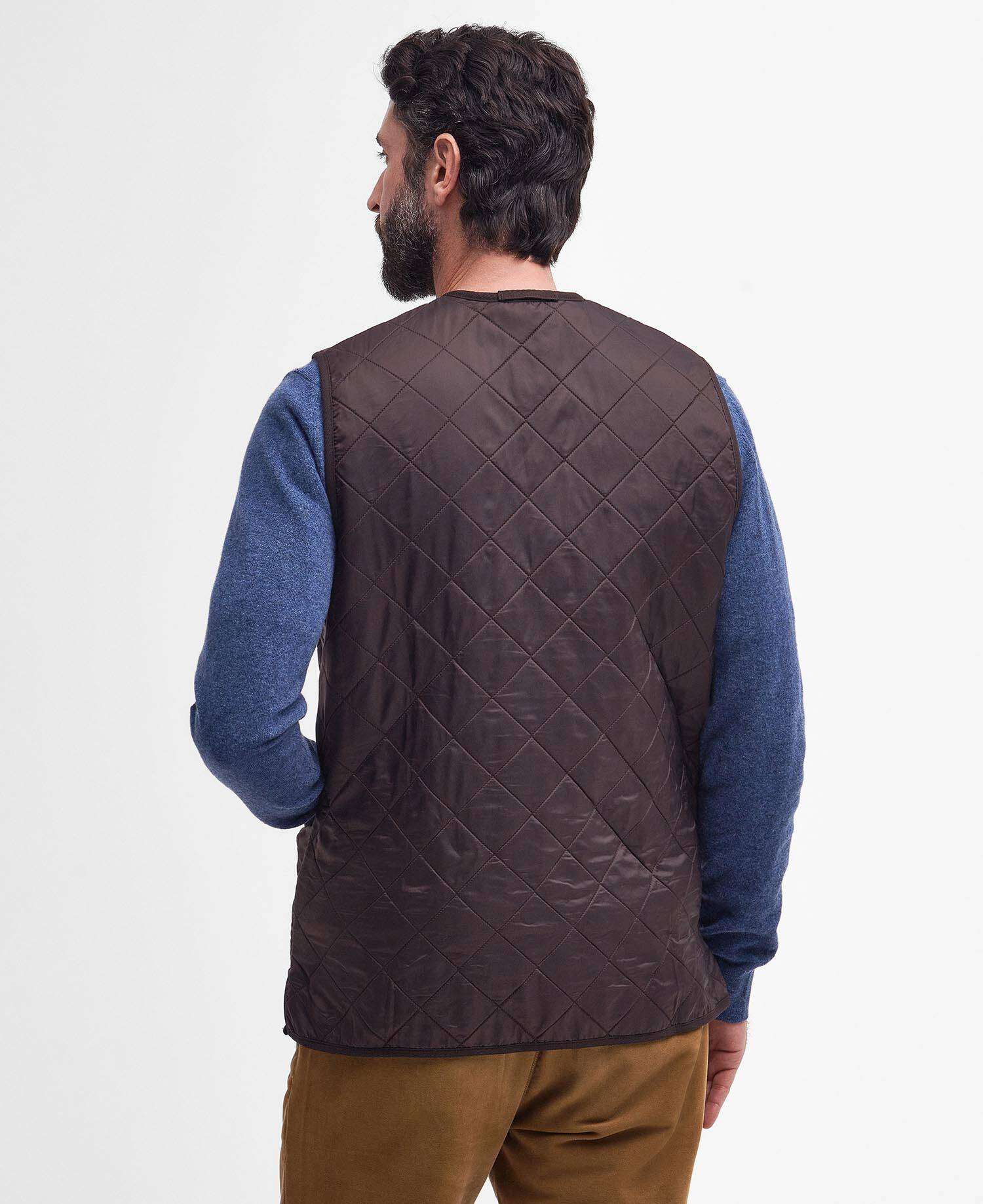 Barbour Polarquilt Waistcoat Zip Liner Aw25 Liners (Dark Brown) - Image 3