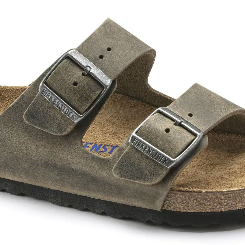 Birkenstock Arizona SFB Oiled Leather Faded Khaki - Image 6