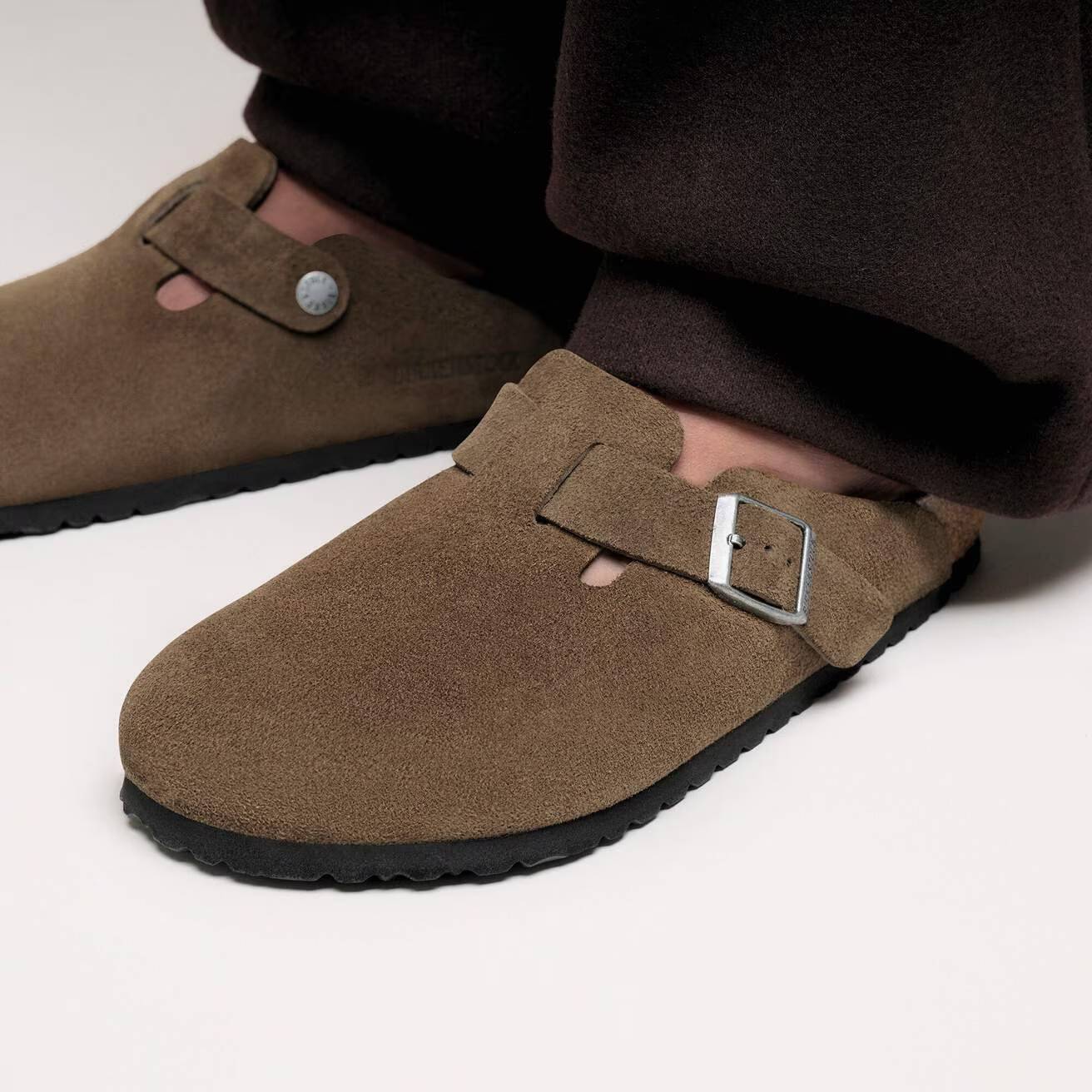 Birkenstock Boston SFB dark tea, Suede Leather - Calz. S - Image 4