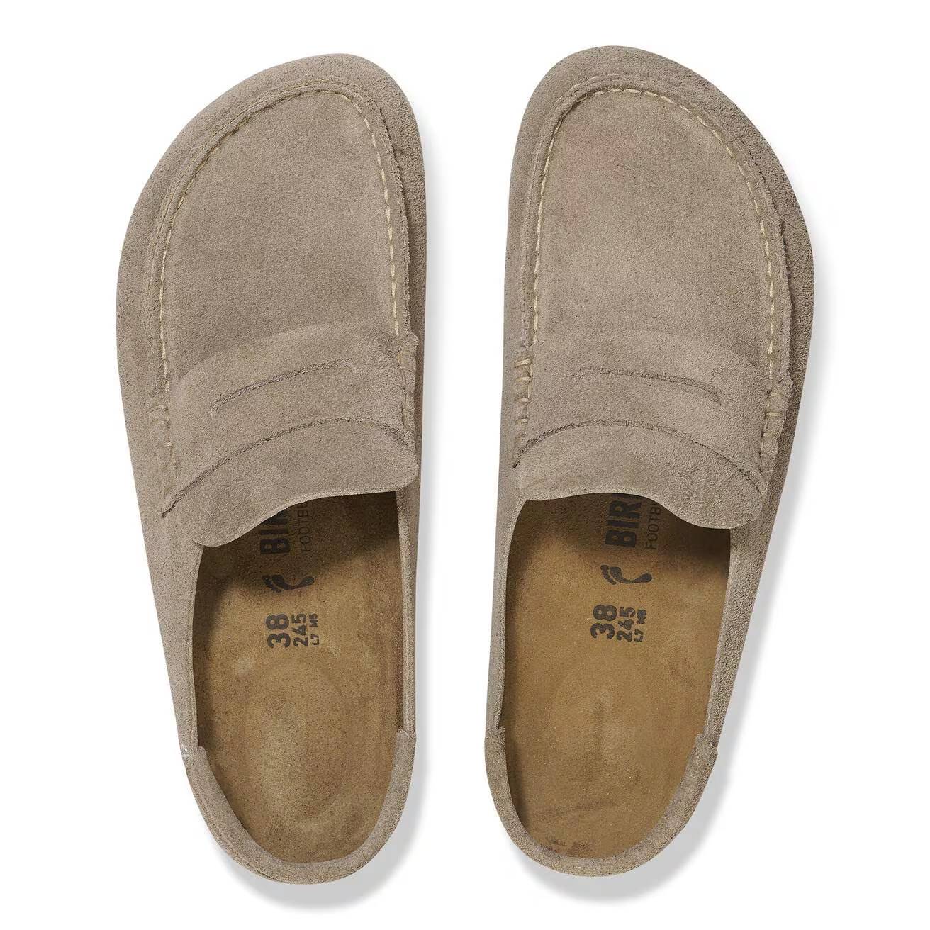 Birkenstock Naples Wrapped taupe, Suede Leather - Calz. S - Image 2