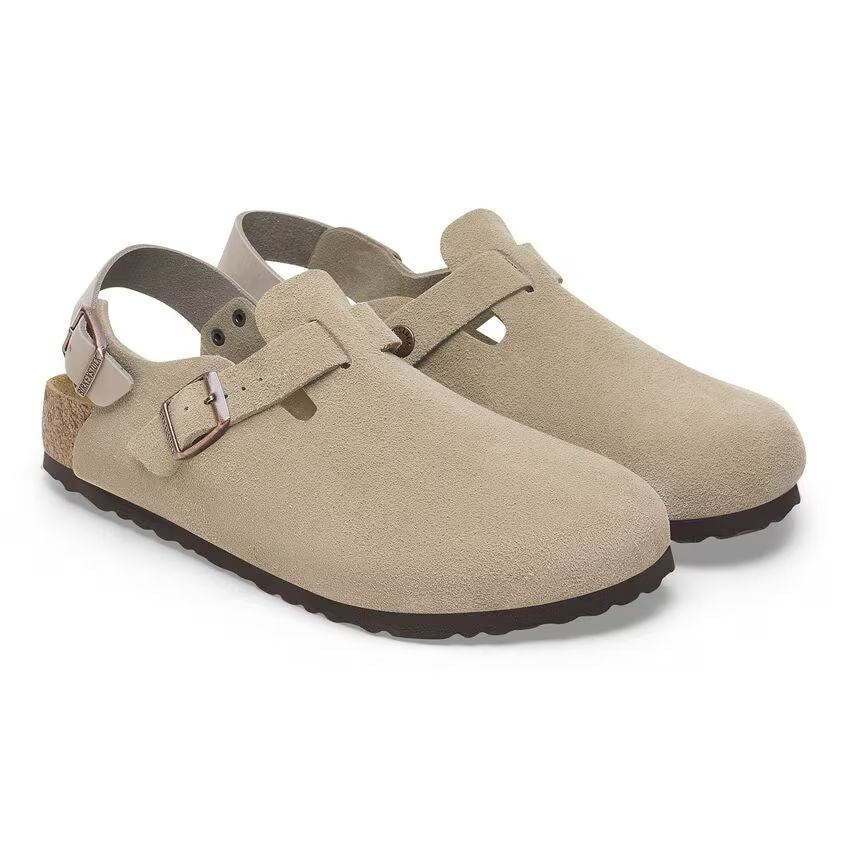 Birkenstock Tokio taupe, Suede Leather - Image 4