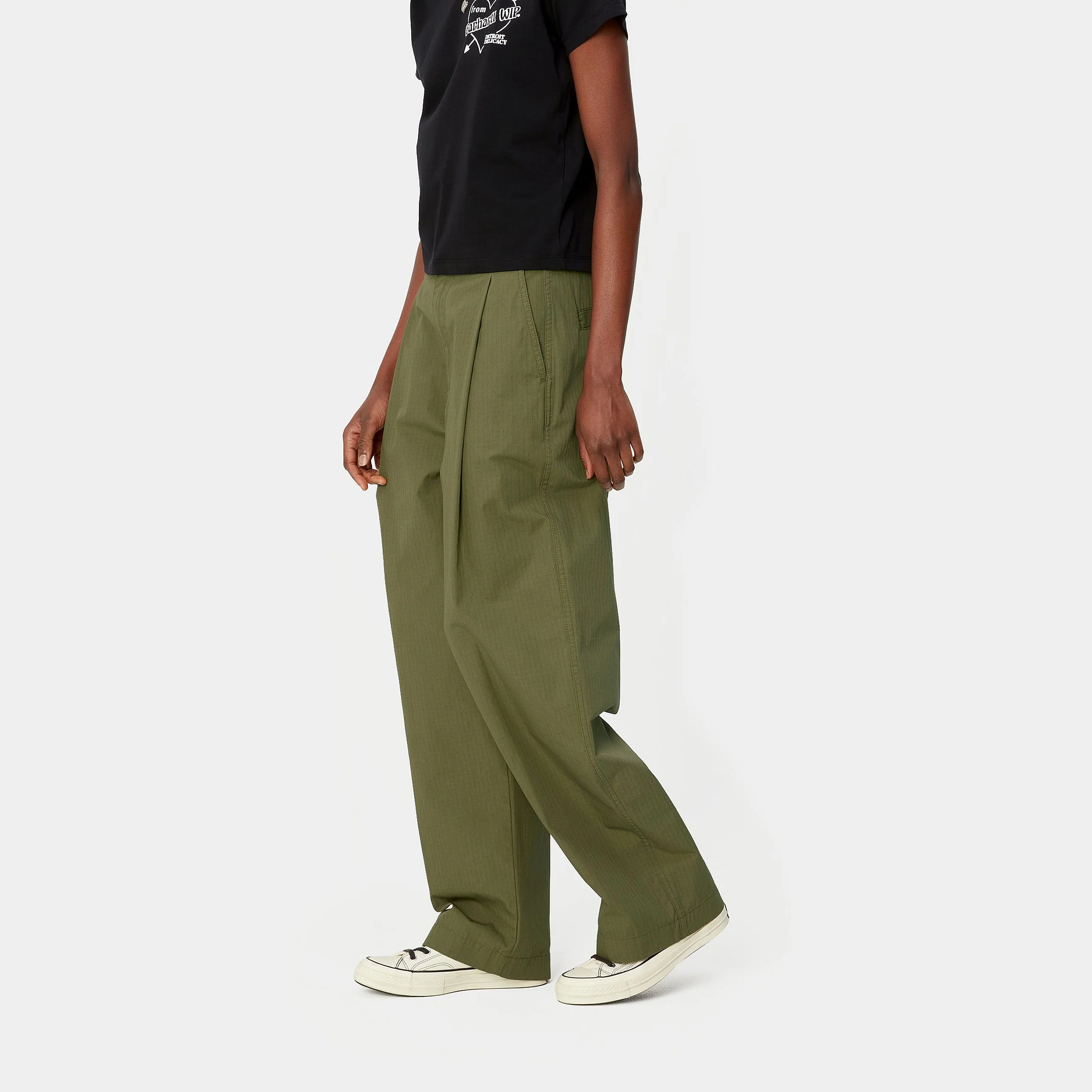 Carhartt WIP W' Brexley Pant Cotton Cowlitz Ripstop, 7 oz (Dundee Rinsed) - Image 3