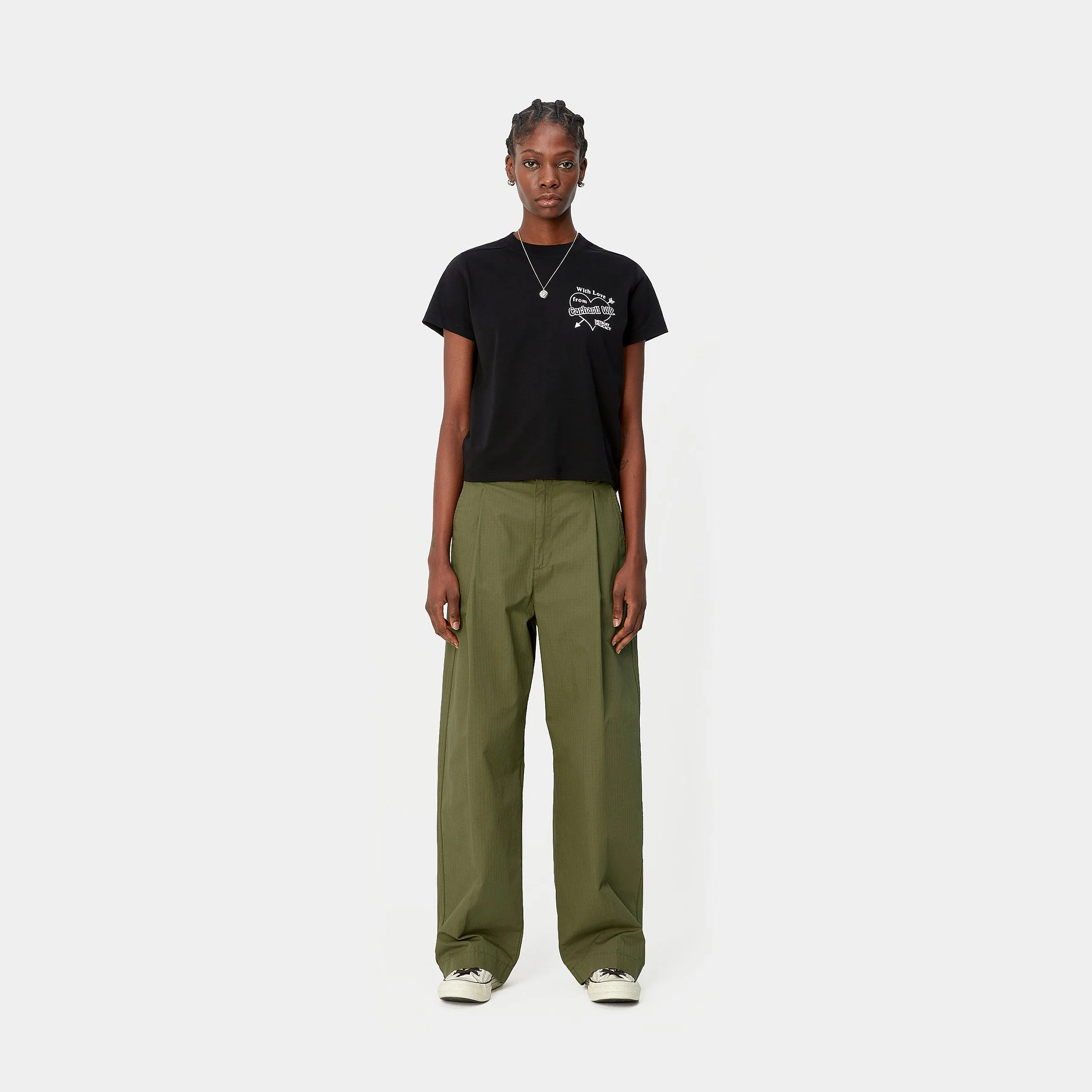 Carhartt WIP W' Brexley Pant Cotton Cowlitz Ripstop, 7 oz (Dundee Rinsed) - Image 4