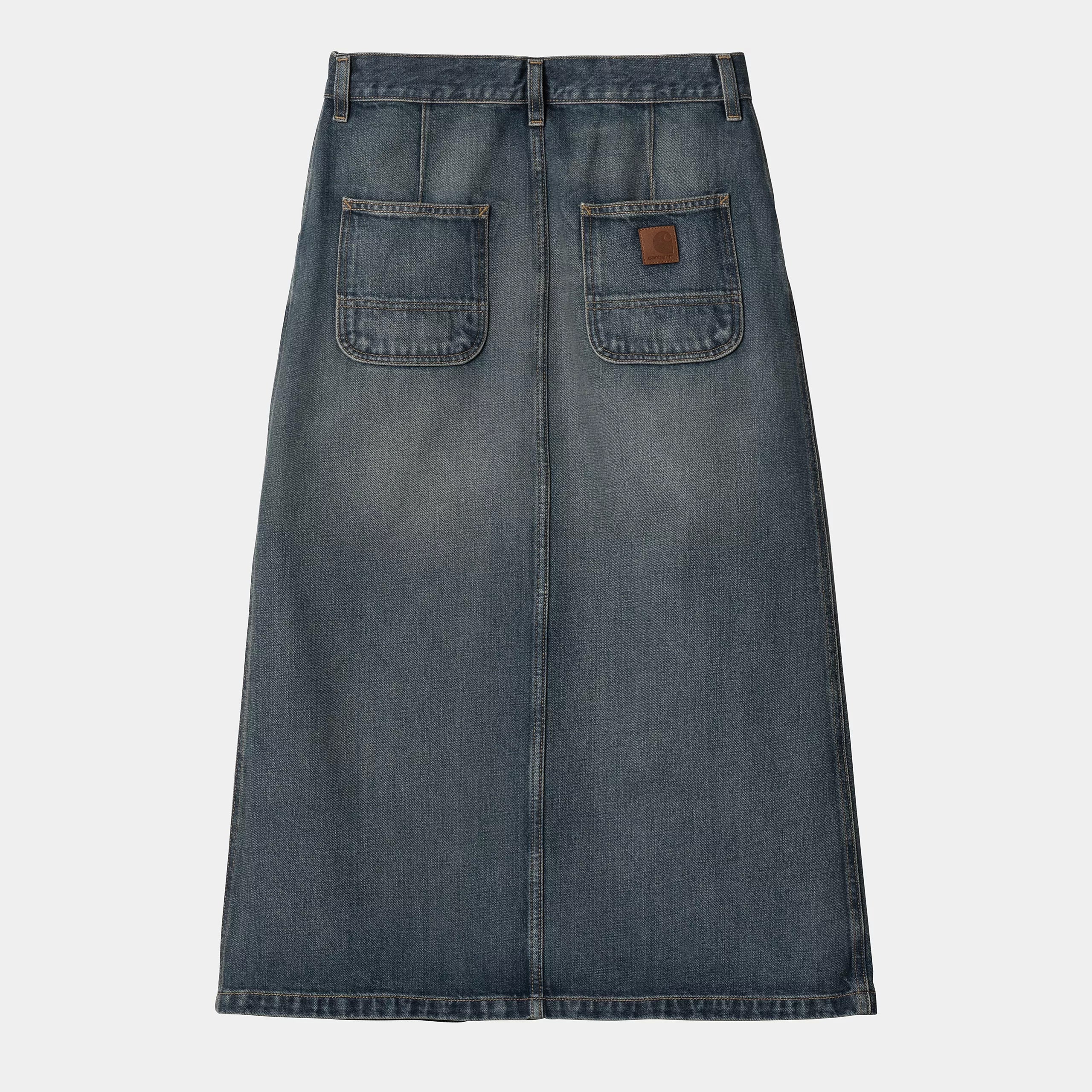 Carhartt WIP W' Marvin Skirt (Blue Worn Used) - Image 2