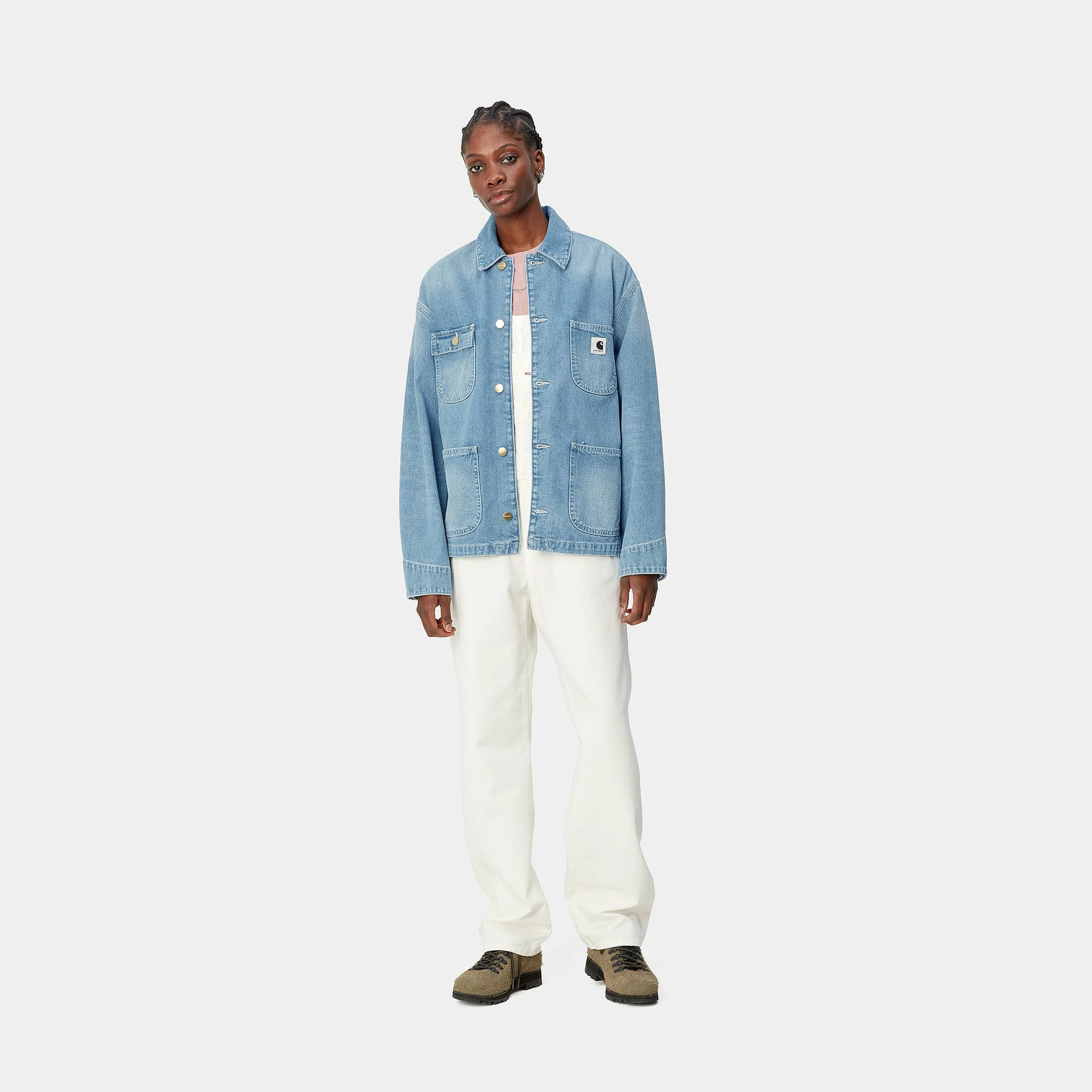 Carhartt WIP  W' OG Michigan Coat 100% Cotton 'Norco' Denim, 11.25 oz (Blue Light True) - Image 4