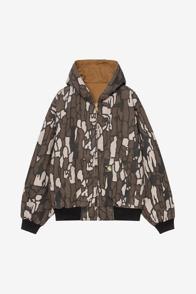 Carhartt WIP 50 Years Anniversary OG Organic Cotton Dearborn Canvas, 12 oz (Hamilton Brown / Camo Trebark rinsed) - Image 2