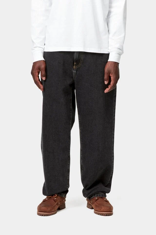 Carhartt WIP Aaron Pant 100% Cotton 'Smith' Denim, 13.5 oz (Black stone washed) - Image 3