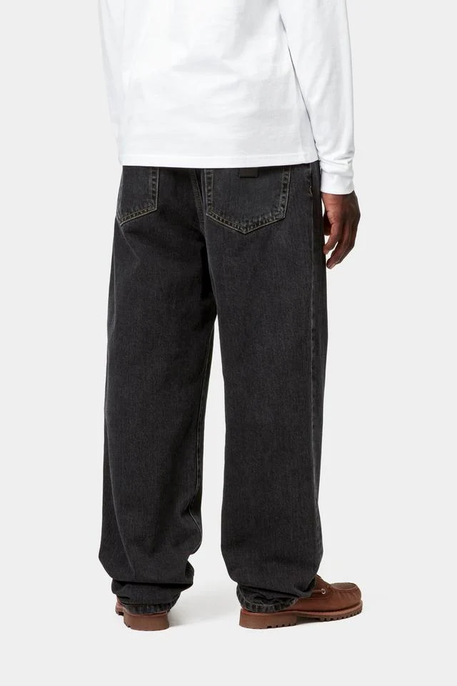 Carhartt WIP Aaron Pant 100% Cotton 'Smith' Denim, 13.5 oz (Black stone washed) - Image 4
