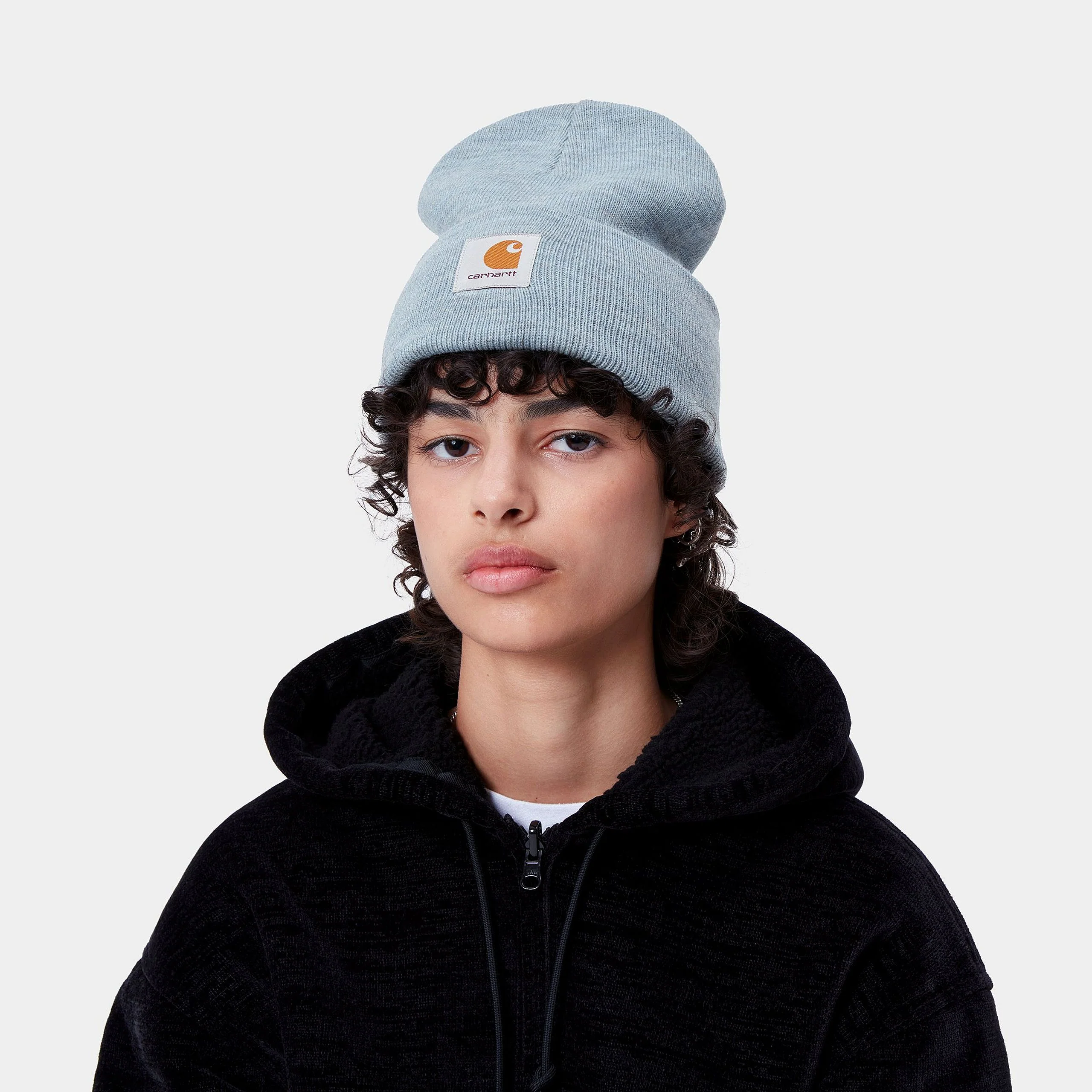 Carhartt WIP Acrylic Watch Hat (Dusty Ice Heather) - Image 3