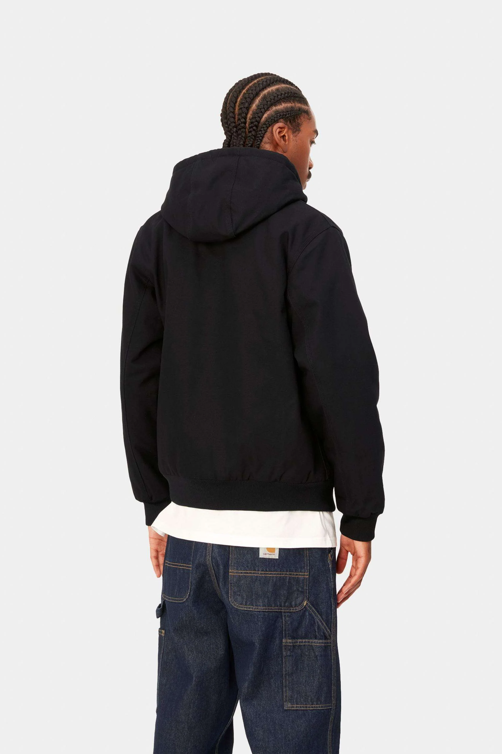 Carhartt WIP Active Jacket 100% Cotton 'Dearborn' Canvas, 11.3 oz (Black rigid) - Image 4