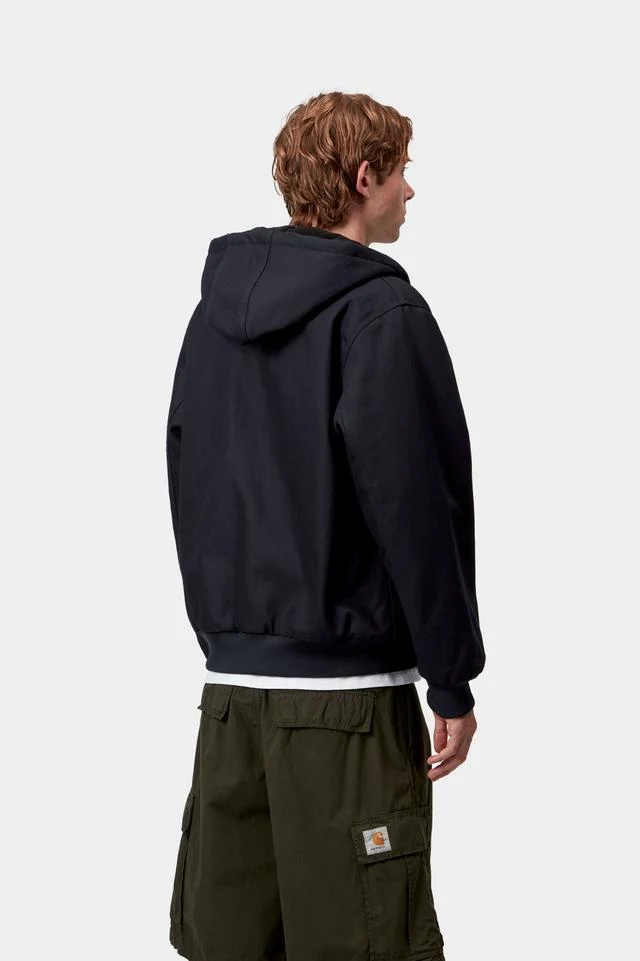 Carhartt WIP Active Jacket 100% Cotton 'Dearborn' Canvas, 11.3 oz (Dark Navy rigid) - Image 4