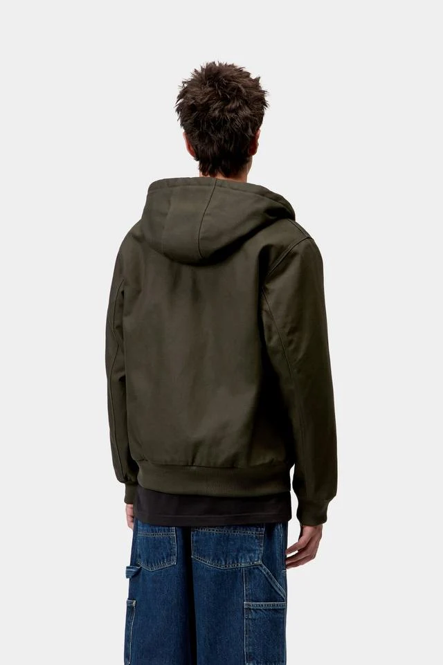 Carhartt WIP Active Jacket 100% Cotton 'Dearborn' Canvas, 11.3 oz (Olive rigid) - Image 4