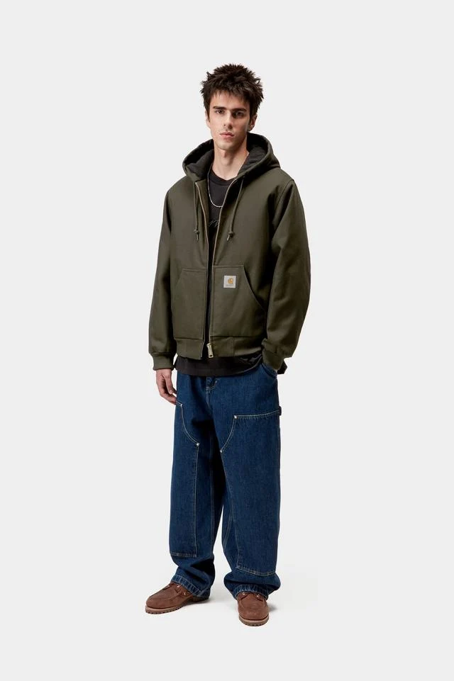 Carhartt WIP Active Jacket 100% Cotton 'Dearborn' Canvas, 11.3 oz (Olive rigid) - Image 5