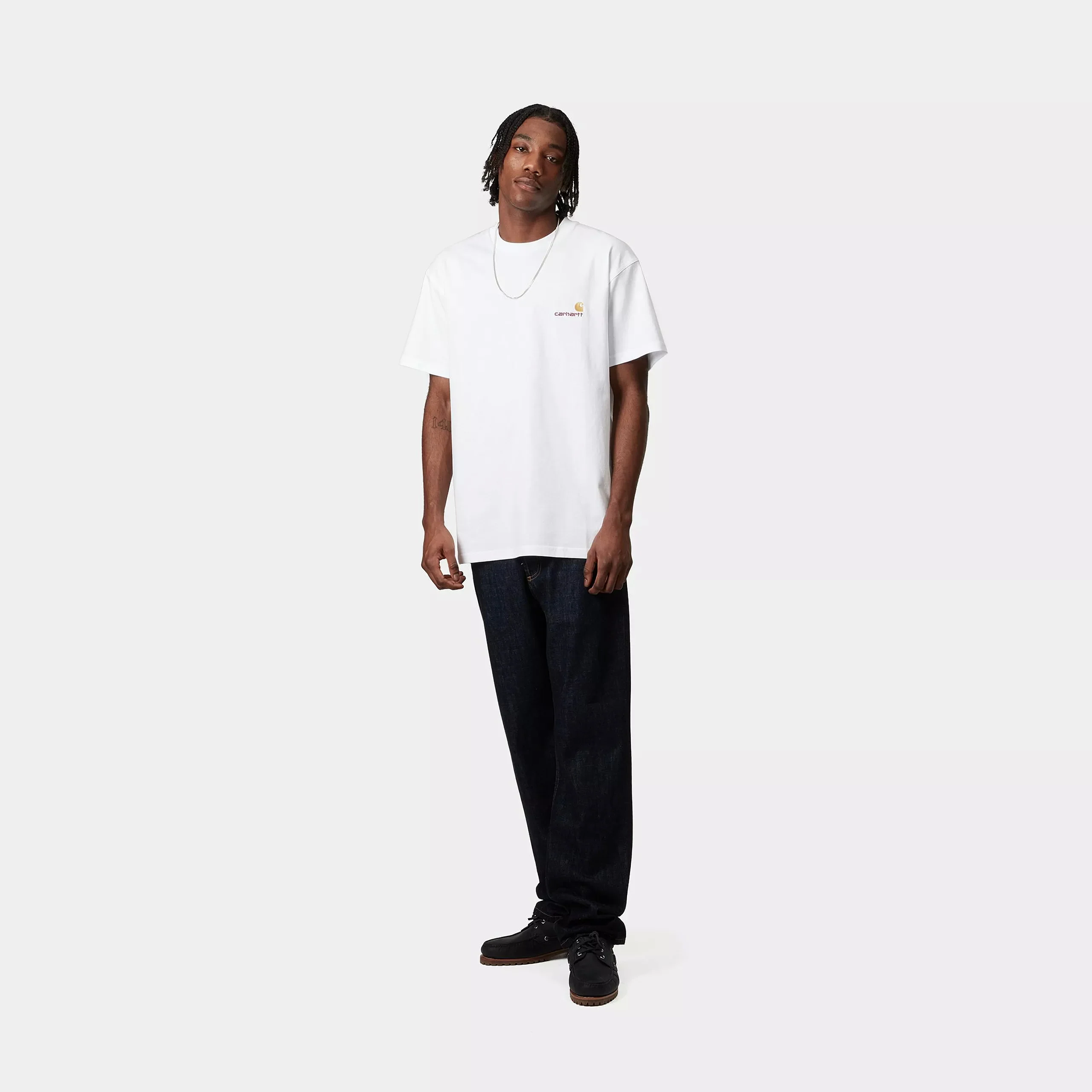 Carhartt WIP American Script T-Shirt Organic Cotton Single Jersey, 240 g/m² (White) - Image 5