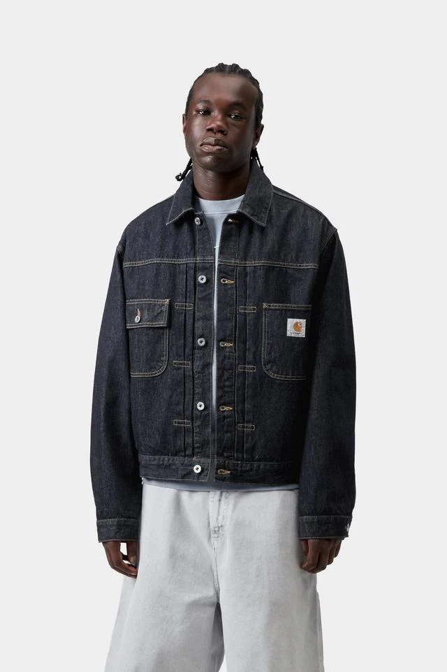 Carhartt WIP Belmar Jacket 100% Cotton 'Smith' Denim, 13.5 oz (Blue rinsed) - Image 3