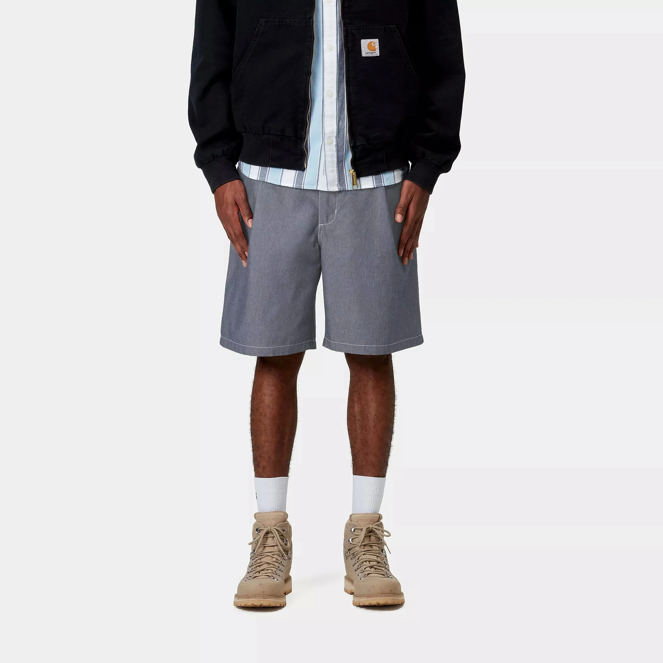 Carhartt WIP Blake Short Polyester/Cotton Chambray, 2.06 oz (Blue rinsed) - Image 3