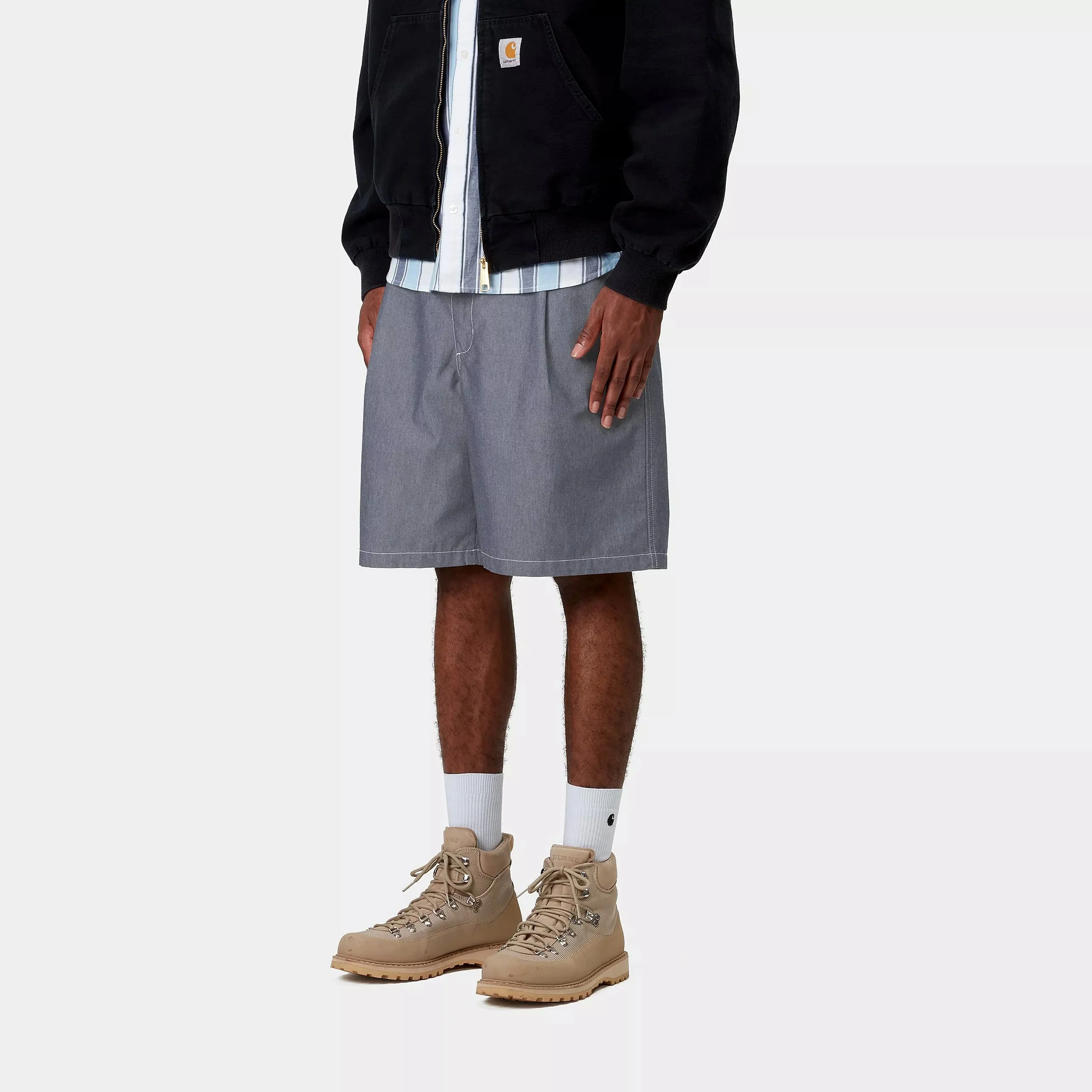Carhartt WIP Blake Short Polyester/Cotton Chambray, 2.06 oz (Blue rinsed) - Image 5