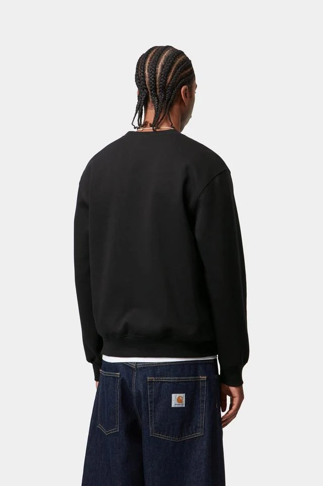 Carhartt WIP Carhartt Sweat Cotton/Polyester Sweat, 440 g/m² (Black / White) - Image 4