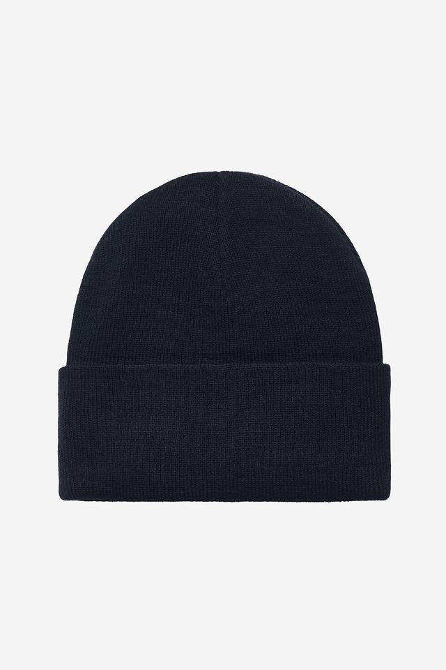 Carhartt WIP Chase Beanie 100% Acrylic, 9 gauge (Dark Navy / Gold) - Image 2
