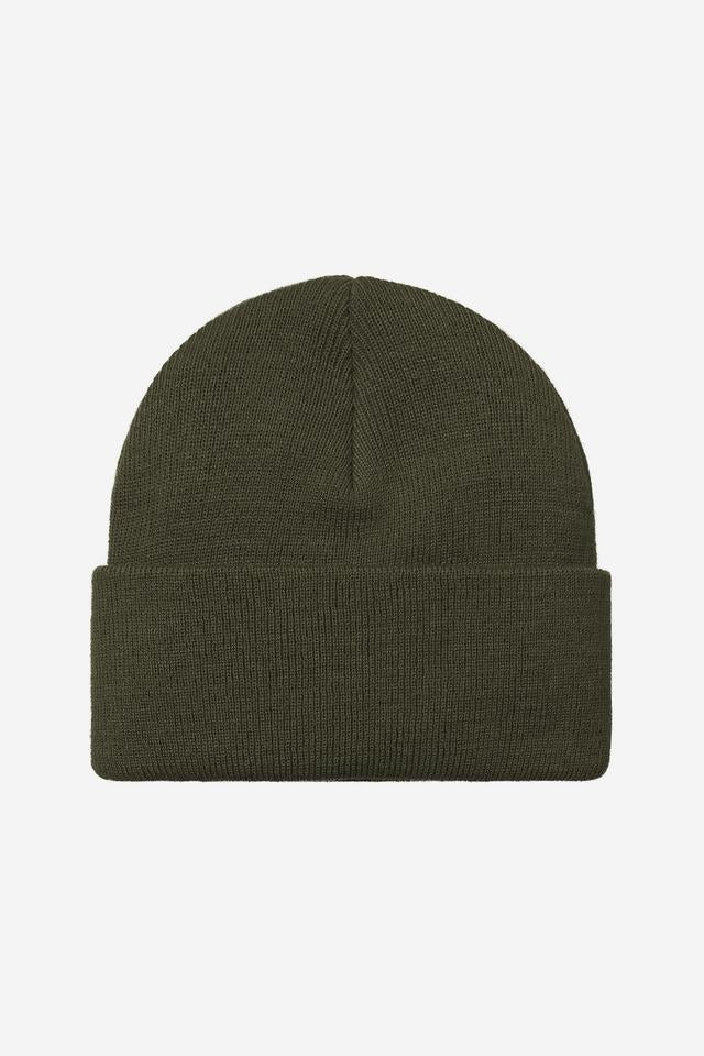 Carhartt WIP Chase Beanie 100% Acrylic, 9 gauge (Olive / Gold) - Image 2