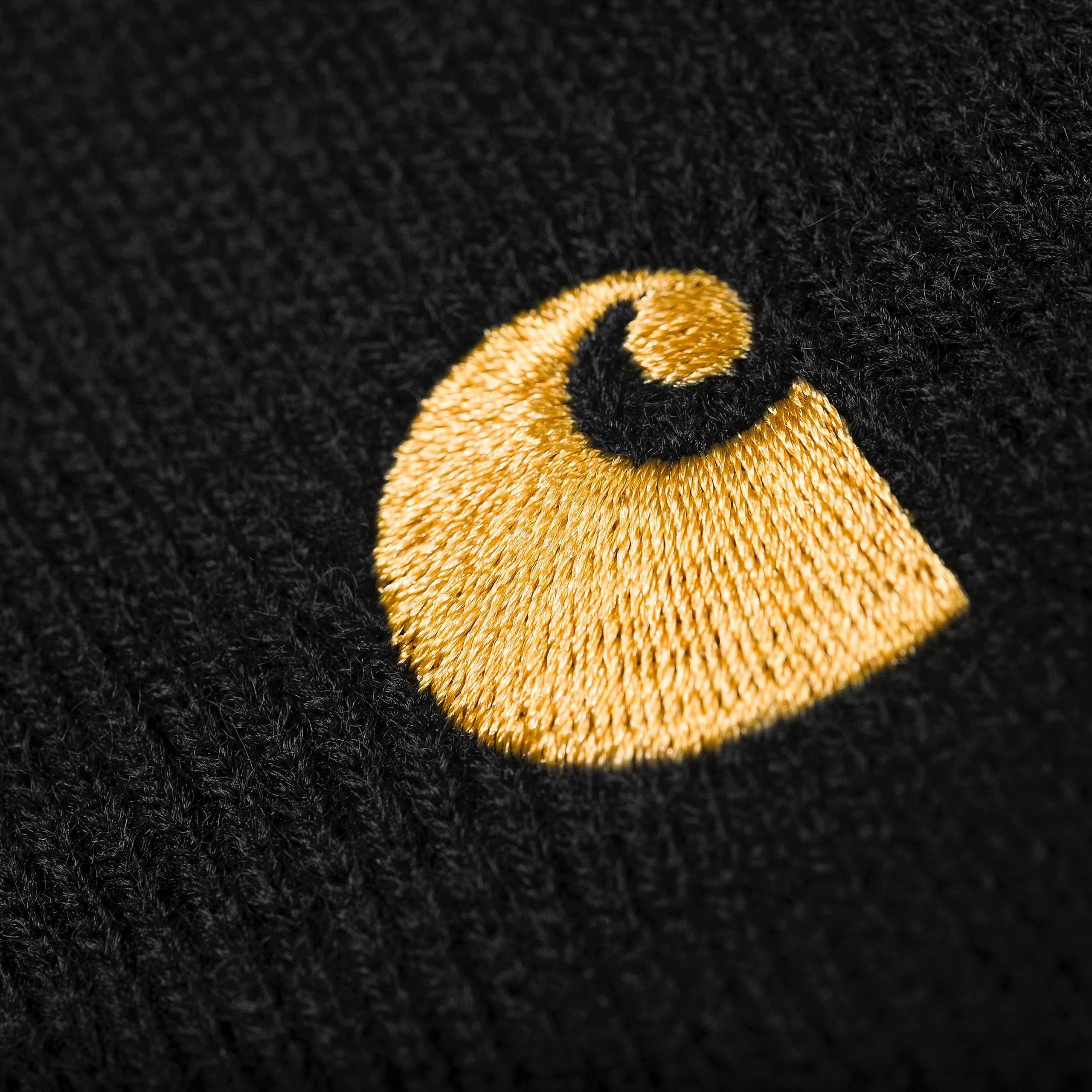 Carhartt WIP Chase Beanie (Black/Gold) - Image 3