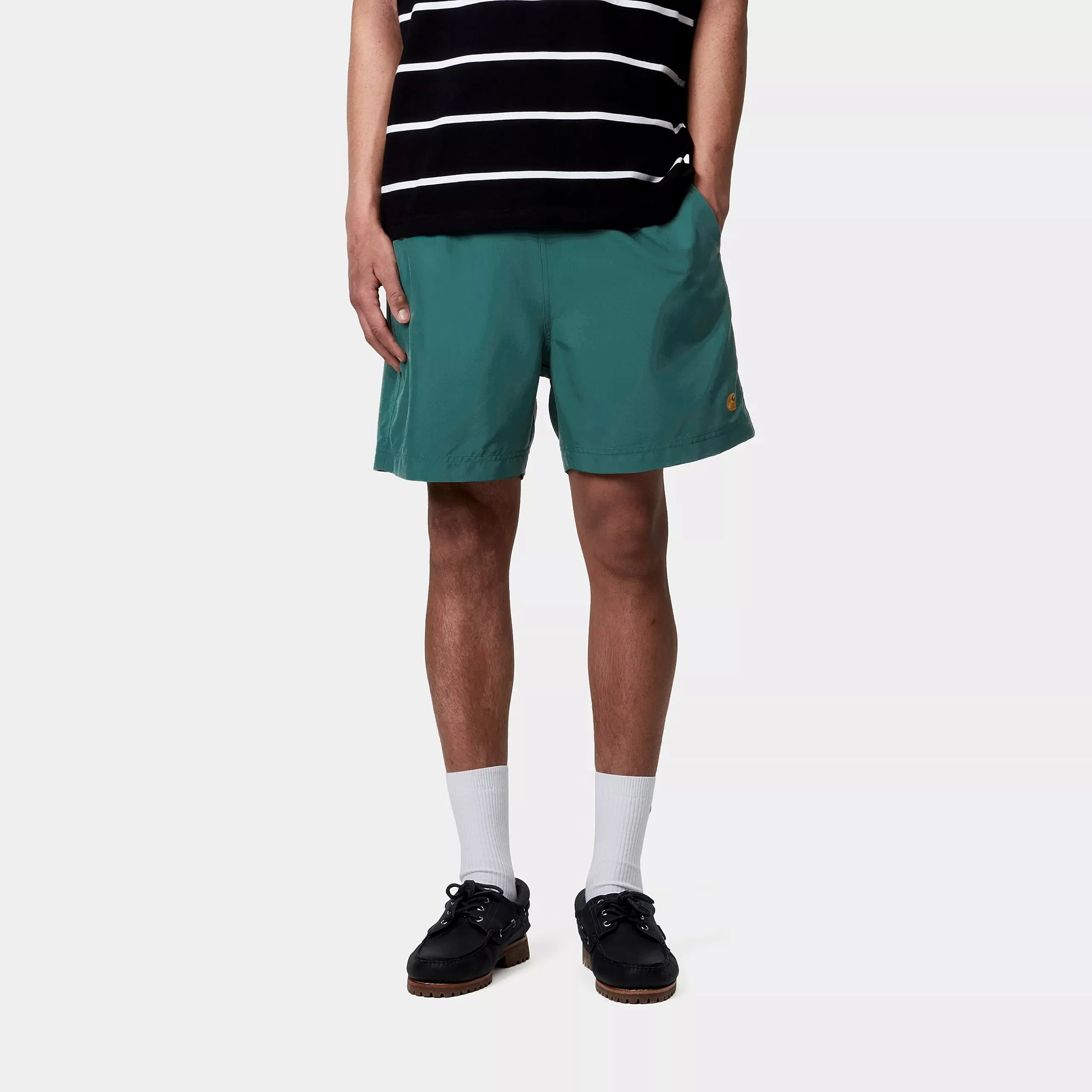 Carhartt WIP Chase Swim Trunks (Rainforest/Gold) - Image 3