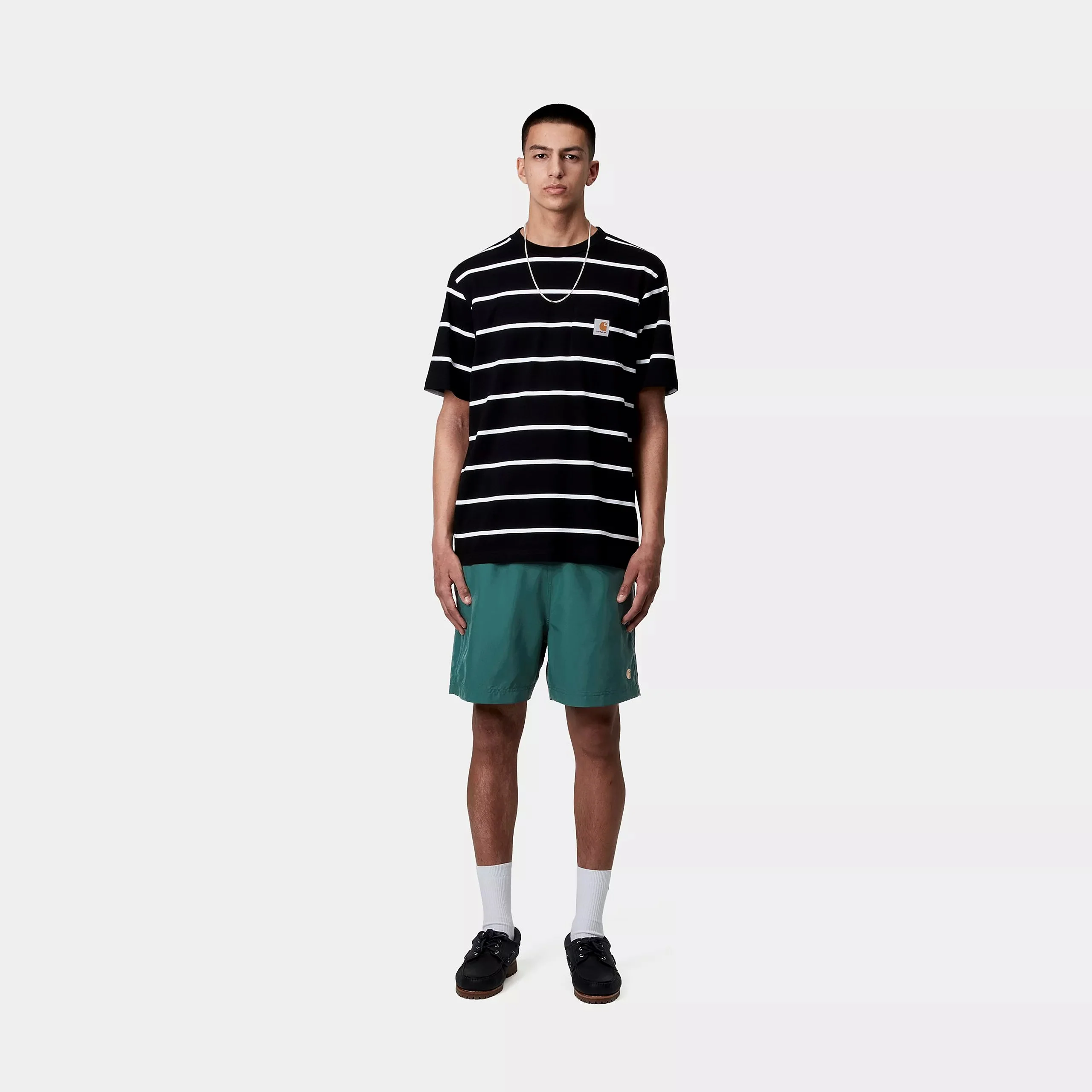 Carhartt WIP Chase Swim Trunks (Rainforest/Gold) - Image 6