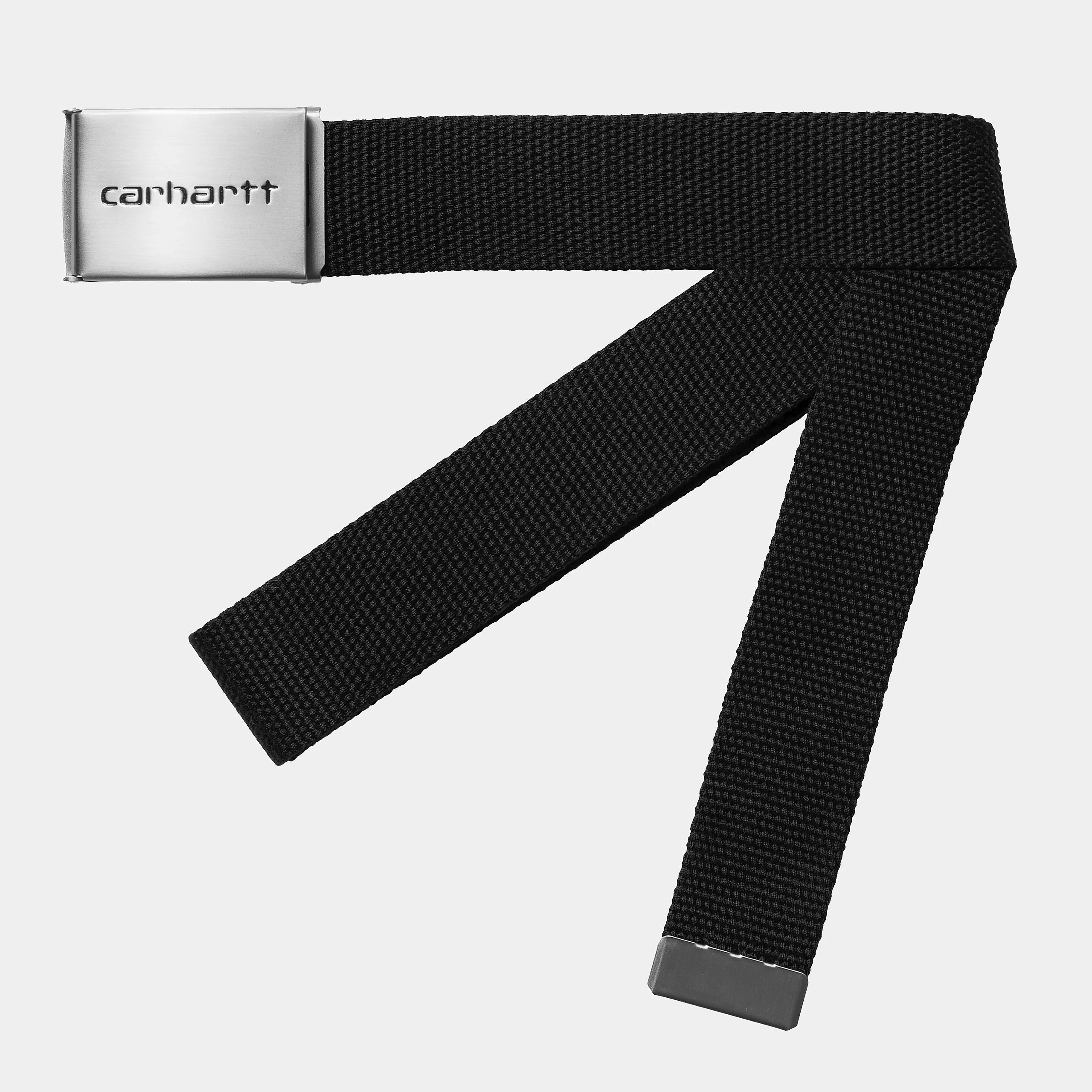 Carhartt WIP Clip Belt Chrome (Canvas Black) - Image 2