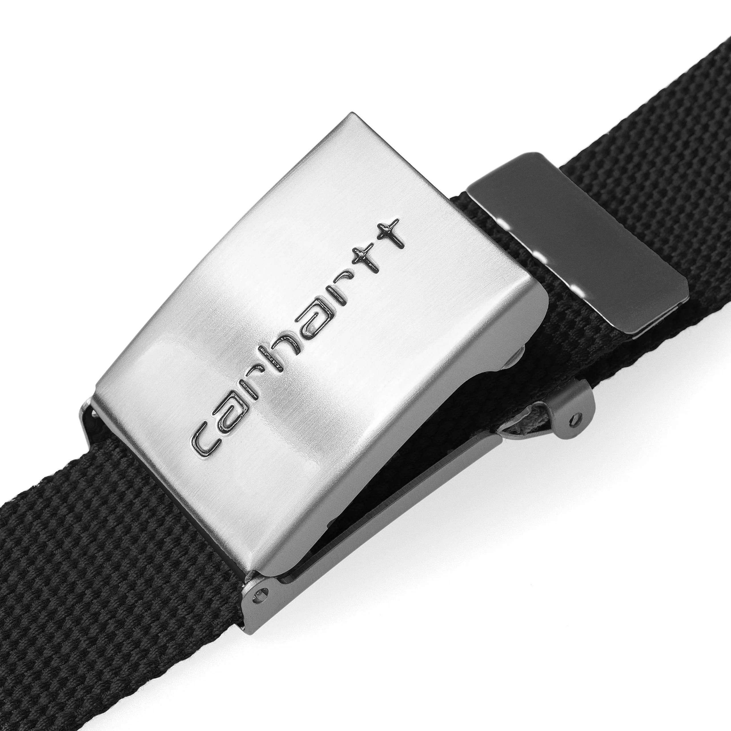 Carhartt WIP Clip Belt Chrome (Canvas Black) - Image 5