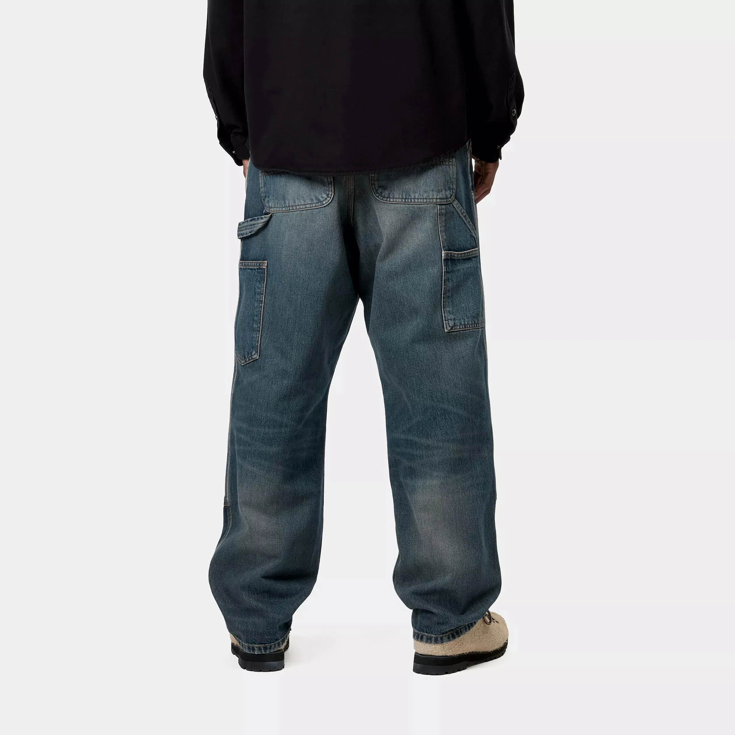 Carhartt WIP Double Knee Pant (Blue Worn Used) - Image 4
