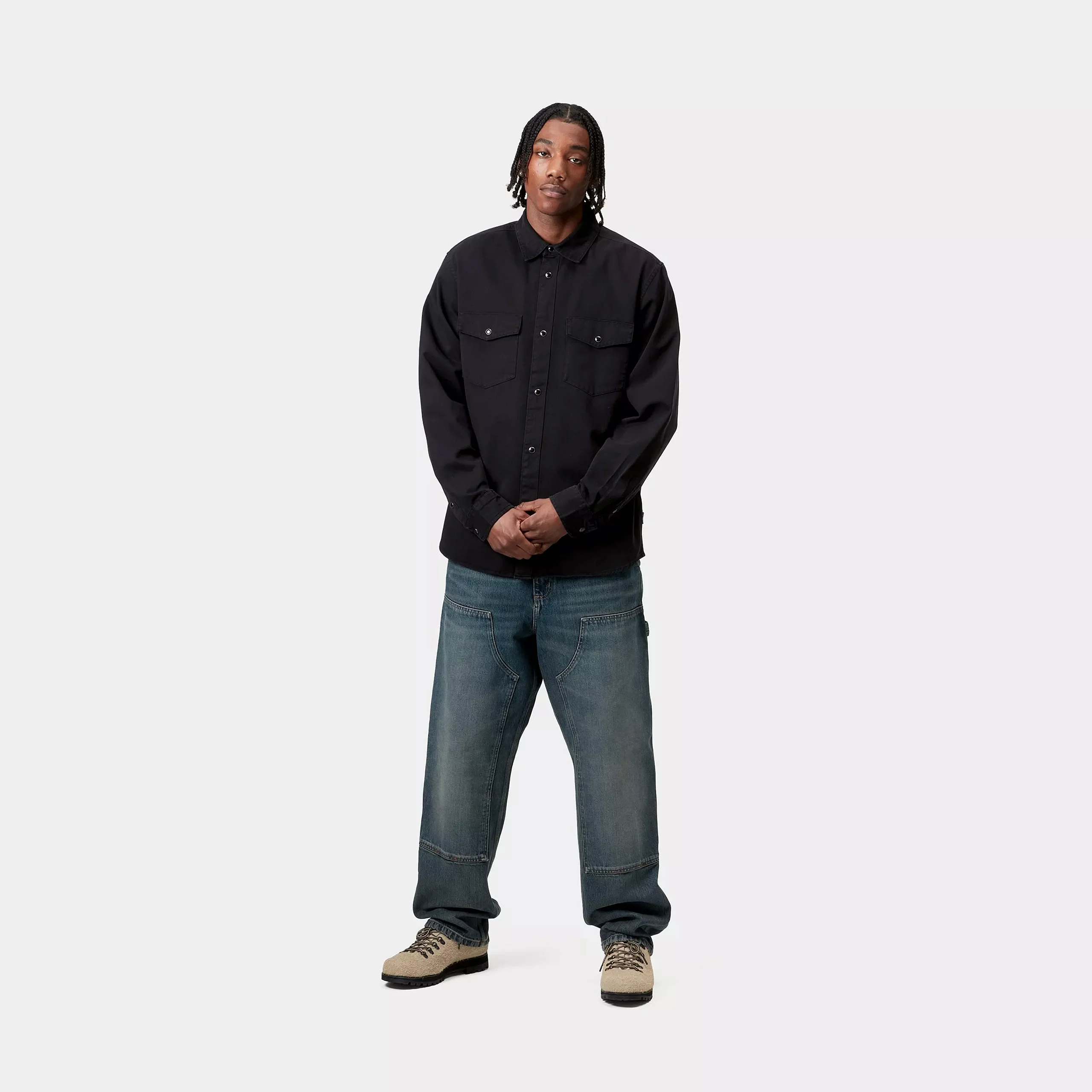 Carhartt WIP Double Knee Pant (Blue Worn Used) - Image 6