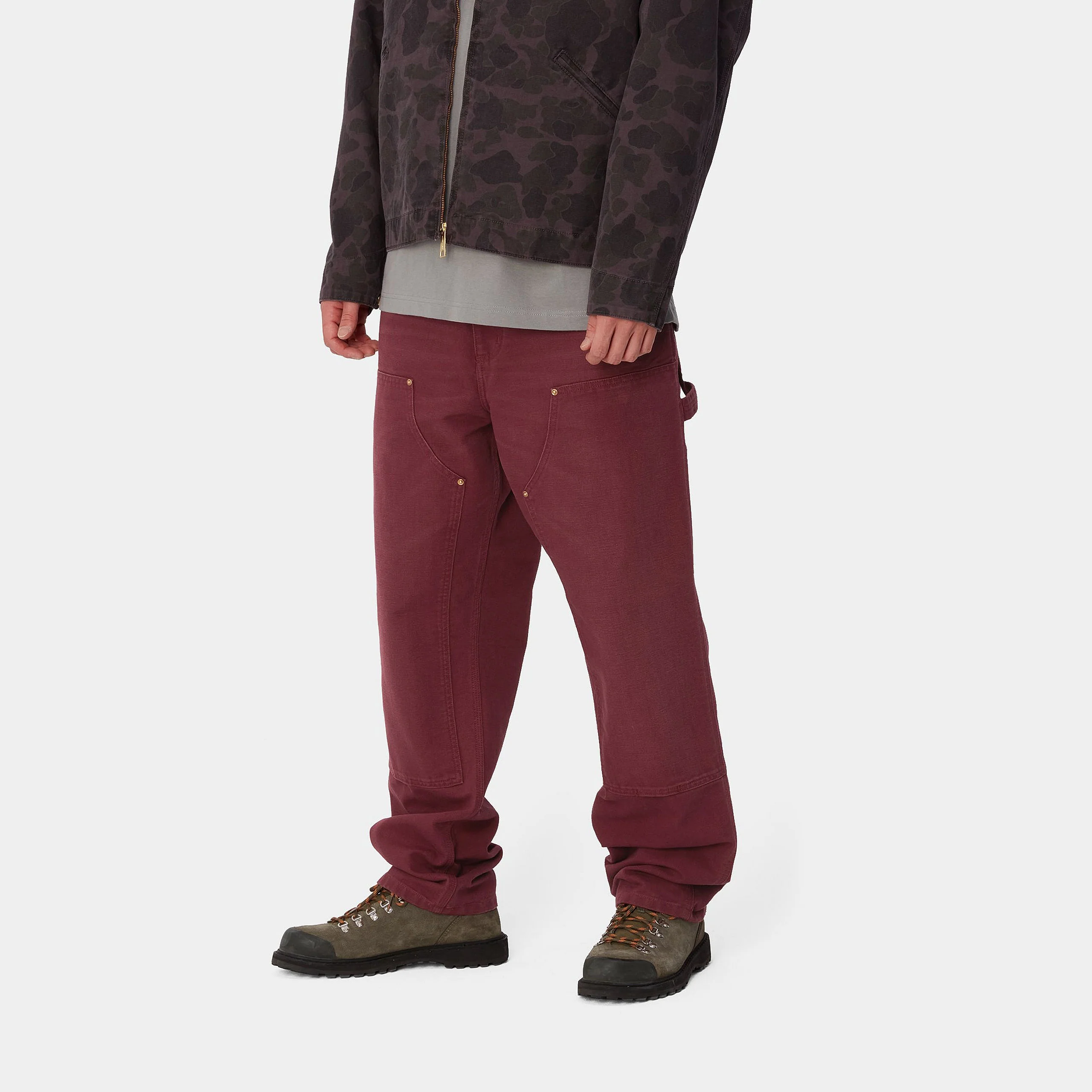 Carhartt WIP Double Knee Pant (Malbec Aged Canvas) - Image 4
