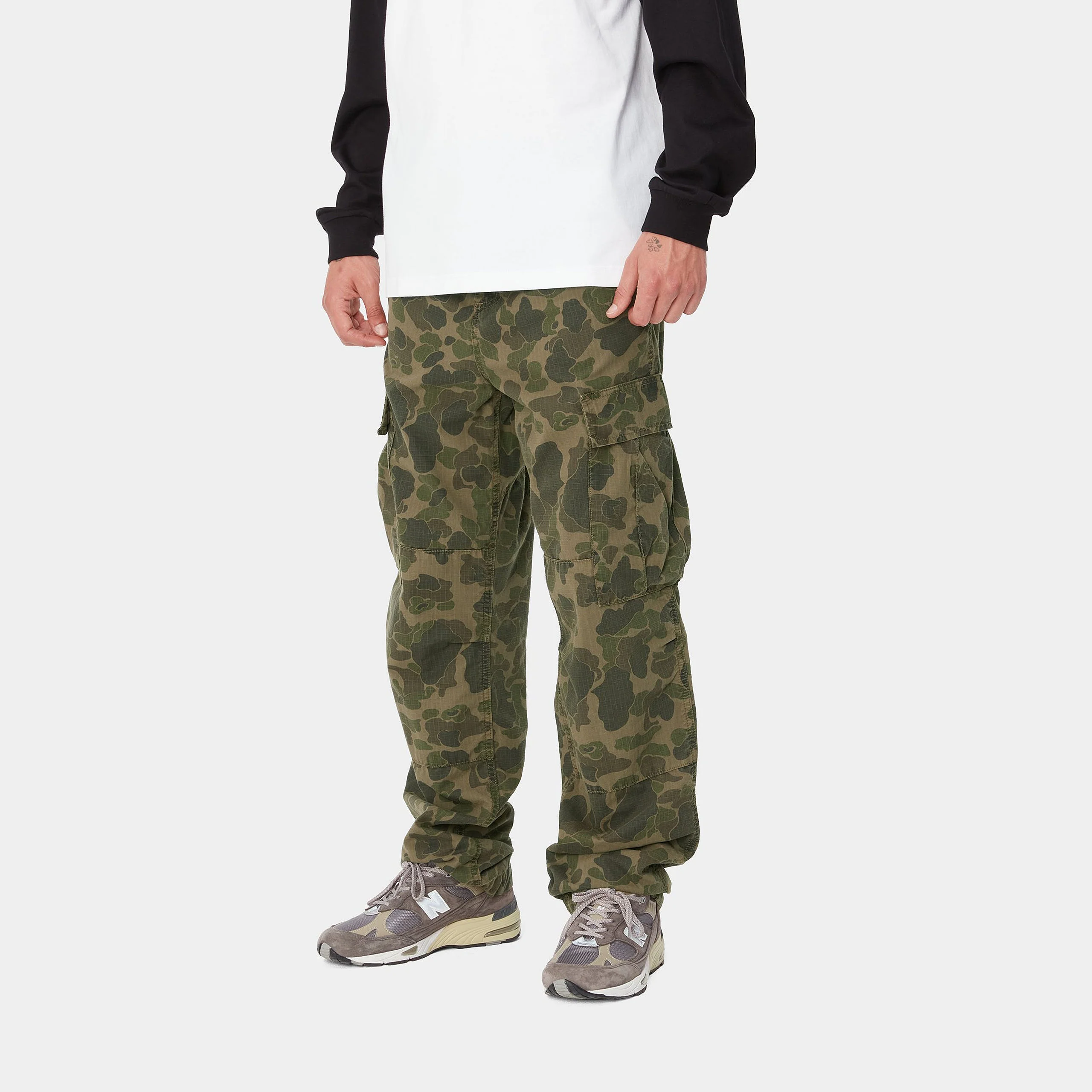Carhartt WIP Duck Cargo Pant (Camo Duck Green/Office Green) - Image 4