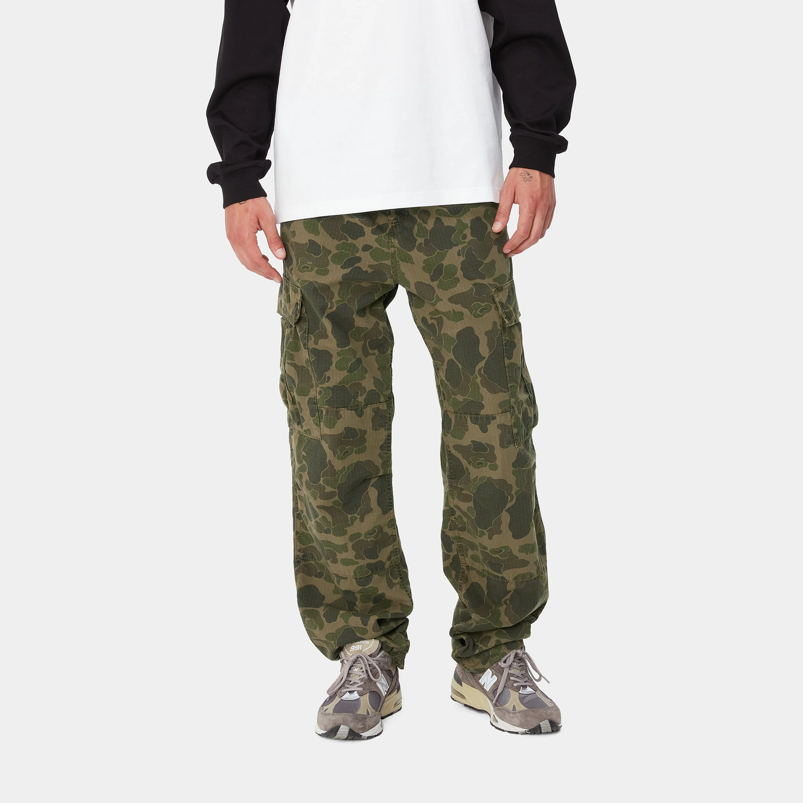 Carhartt WIP Duck Cargo Pant (Camo Duck Green/Office Green) - Image 6