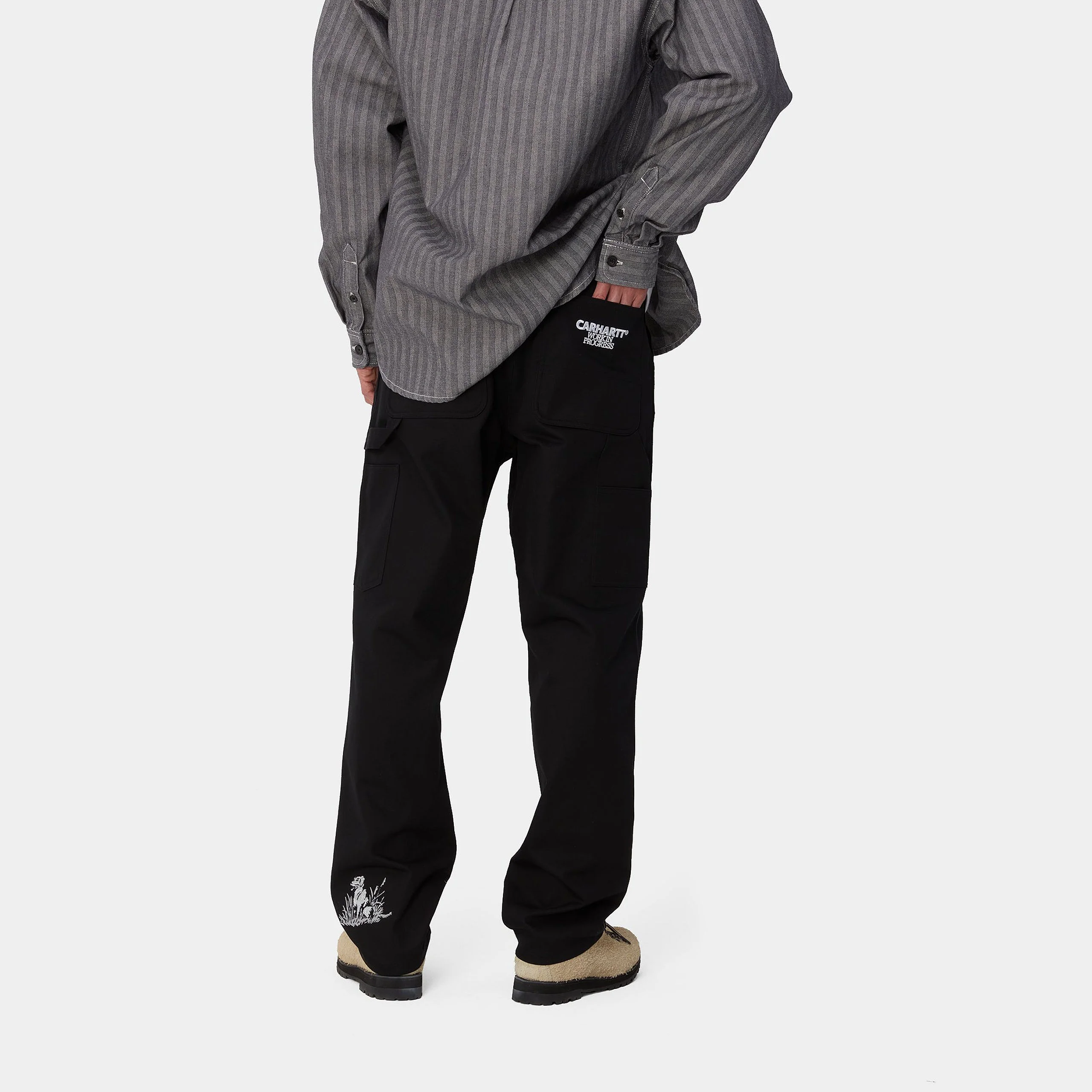Carhartt WIP Ducks Single Knee Pant (Black) - Image 2
