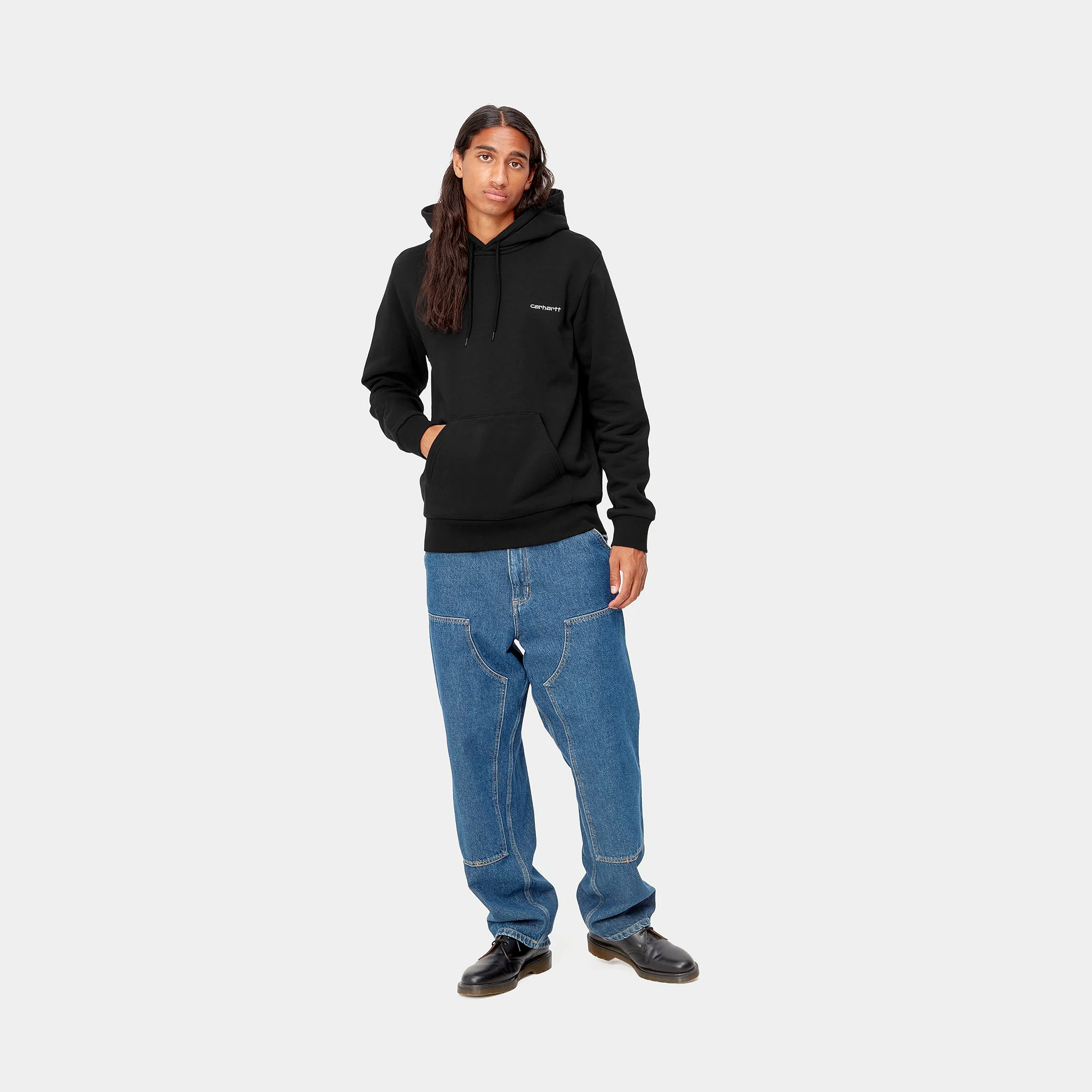 Carhartt WIP Embroidery Hooded Script (Black/White) - Image 5