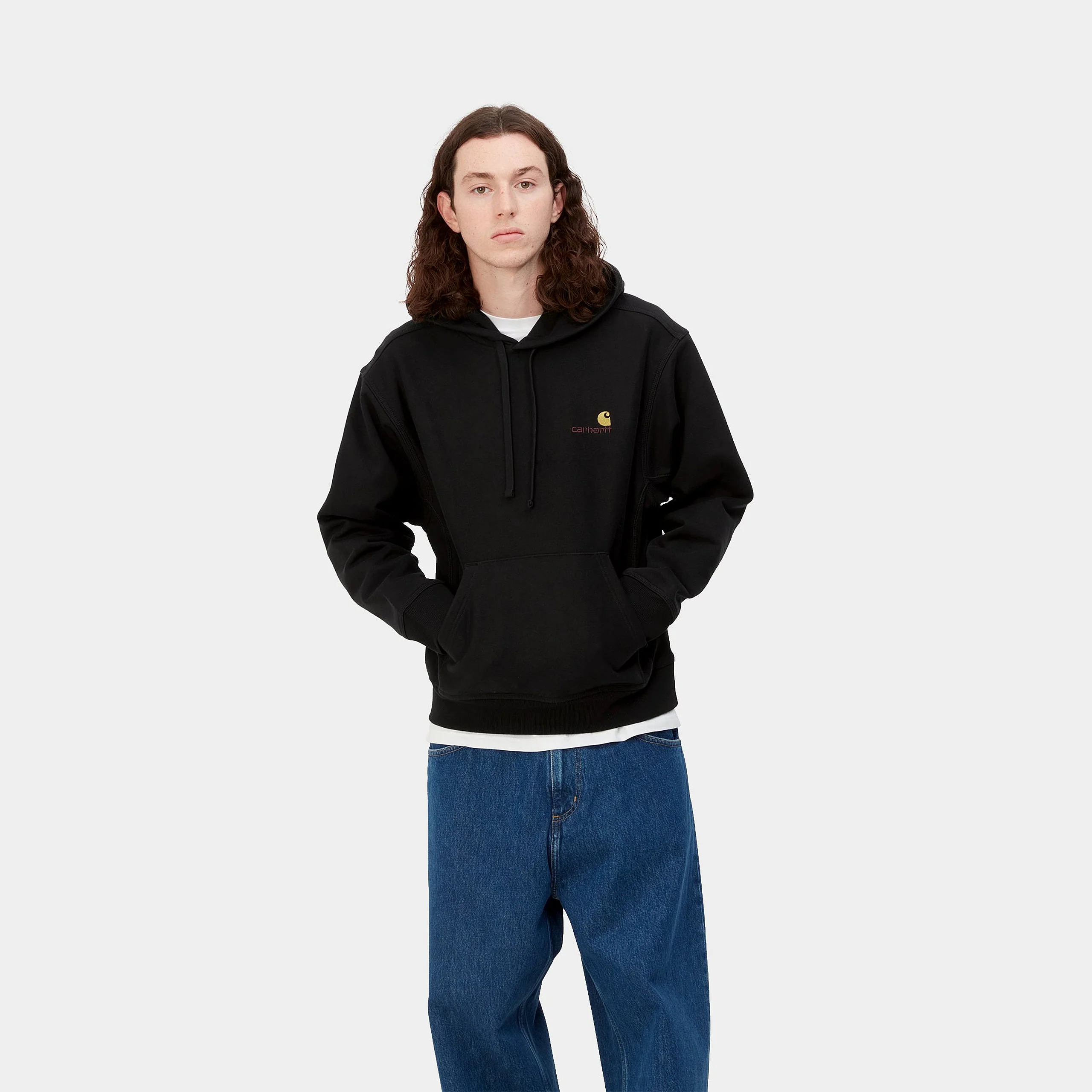 Carhartt WIP Hooded American Script (Black) - Image 5