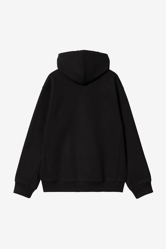 Carhartt WIP Hooded American Script Jacket Cotton/Polyester Sweat, 420 g/m² (Black) - Image 2