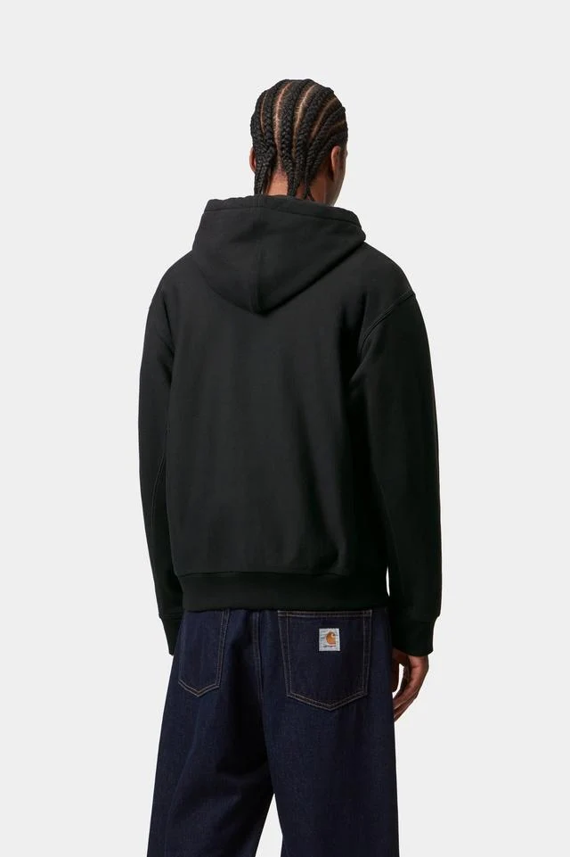 Carhartt WIP Hooded American Script Sweat Cotton/Polyester Sweat, 420 g/m² (Black) - Image 5