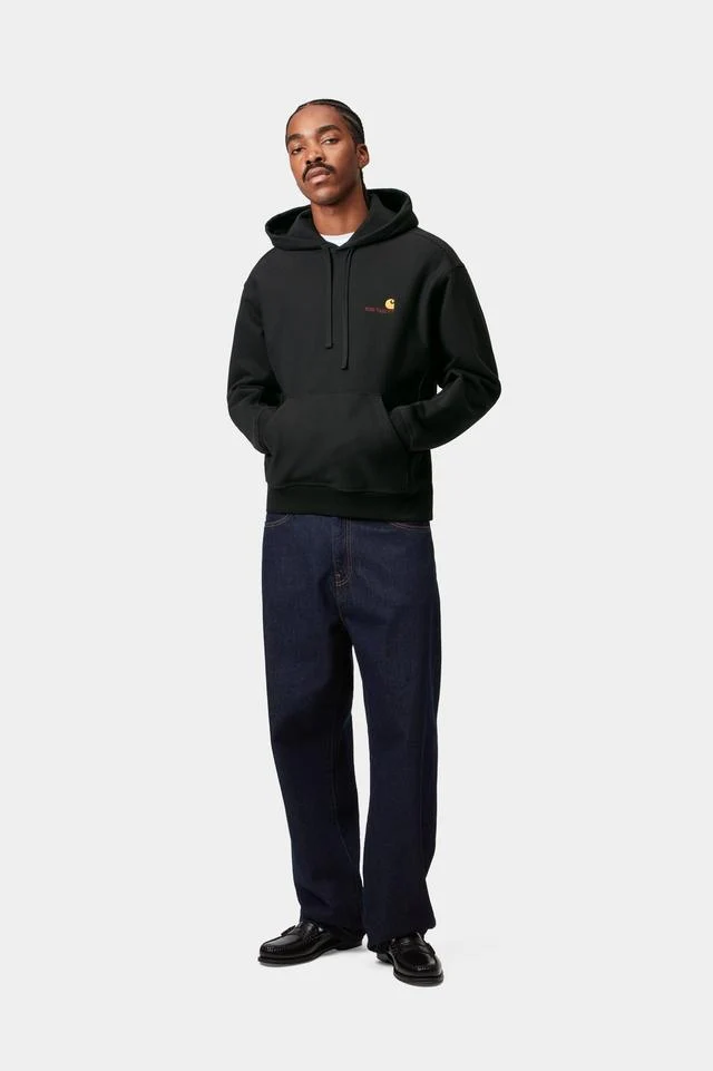Carhartt WIP Hooded American Script Sweat Cotton/Polyester Sweat, 420 g/m² (Black) - Image 6