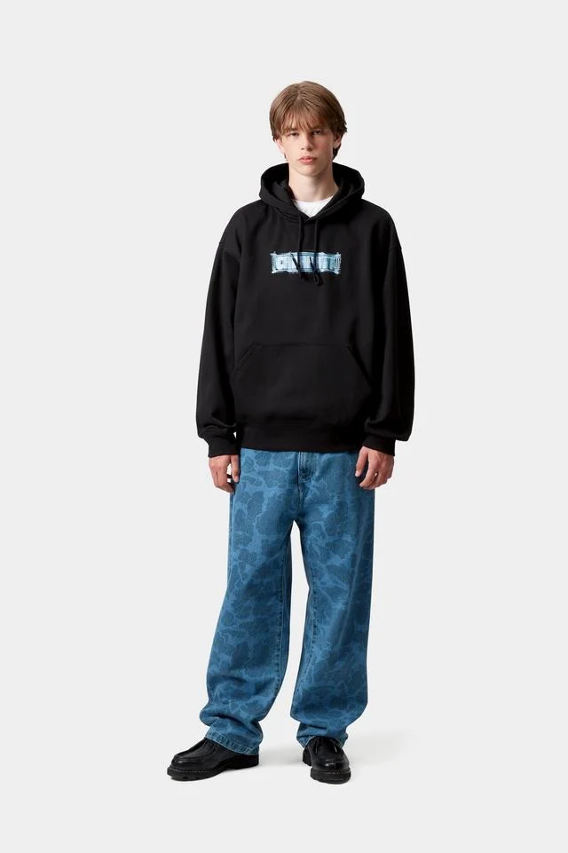 Carhartt WIP Hooded Electric Boogie Sweat Cotton/Polyester Sweat, 440 g/m² (Black) - Image 5