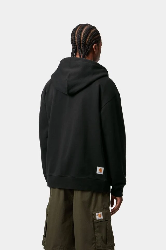Carhartt WIP Hooded Mini Wip Sweat Cotton/Polyester Sweat, 450 g/m² (Black stone washed) - Image 4