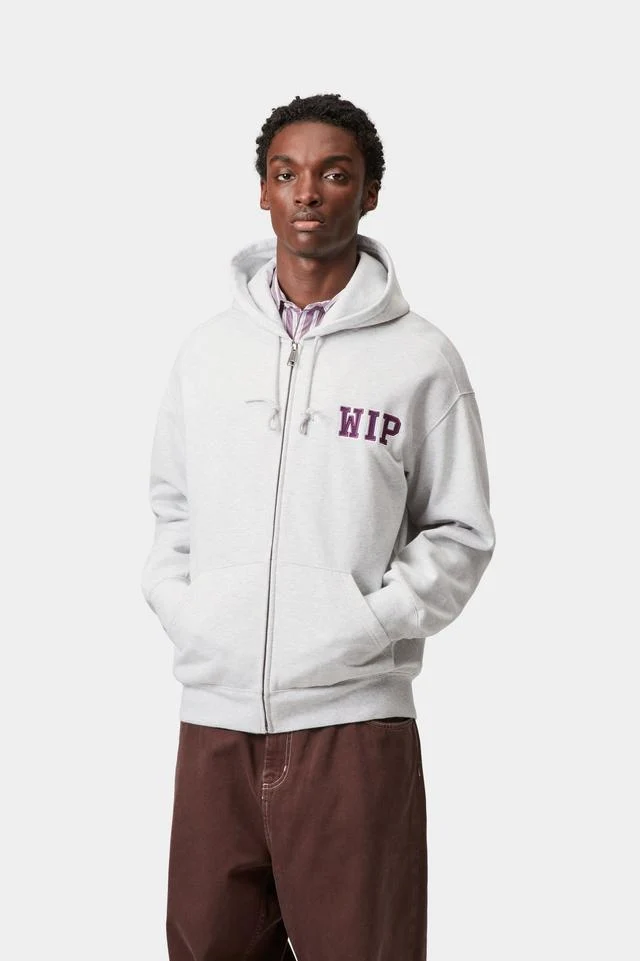 Carhartt WIP Hooded Mini Wip Sweat Jacket Cotton/Polyester Sweat, 450 g/m² (Ash Heather stone washed) - Image 5